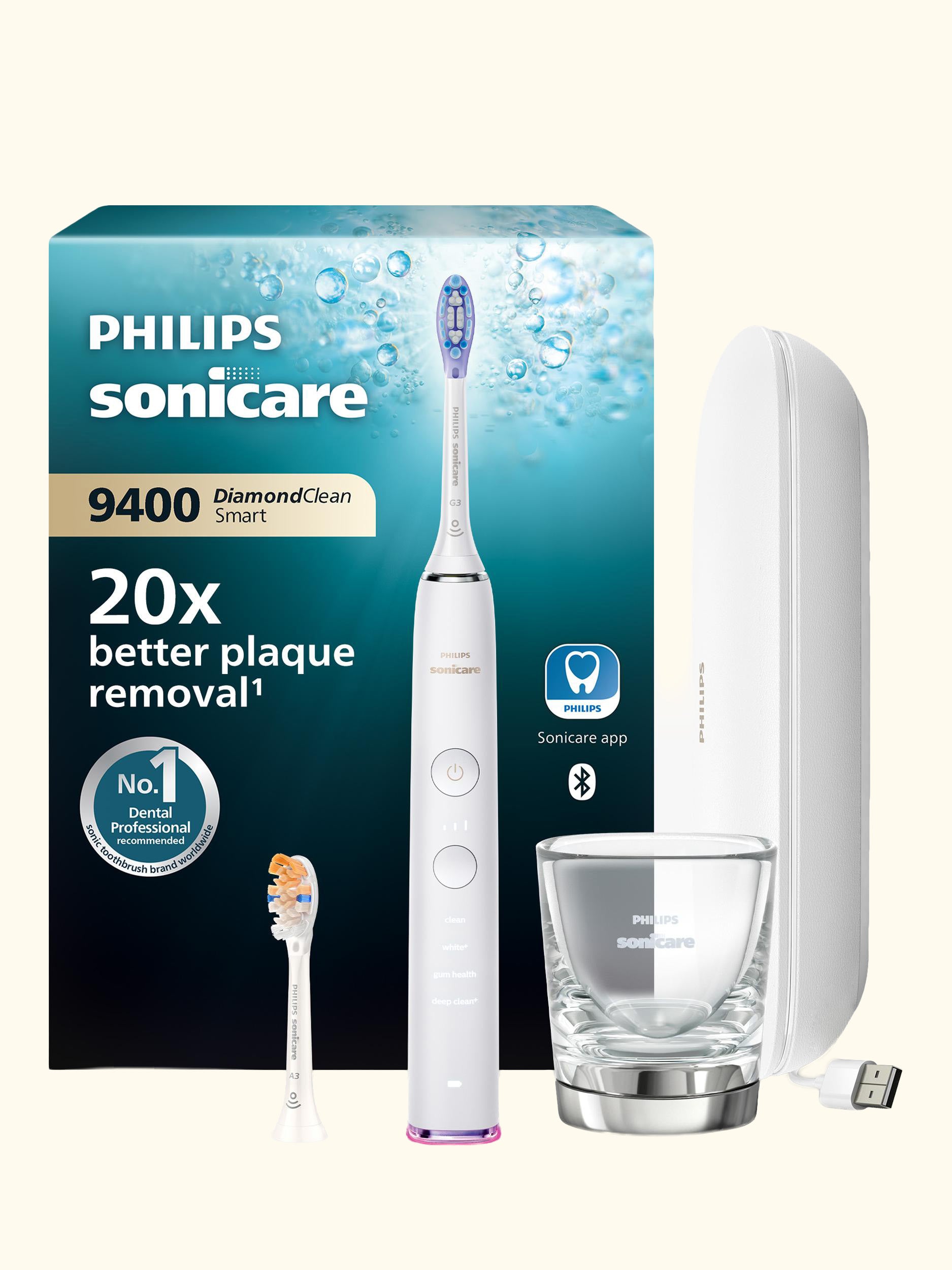 Sonicare DiamondClean Smart 9400 Electric Toothbrush with Charging Case