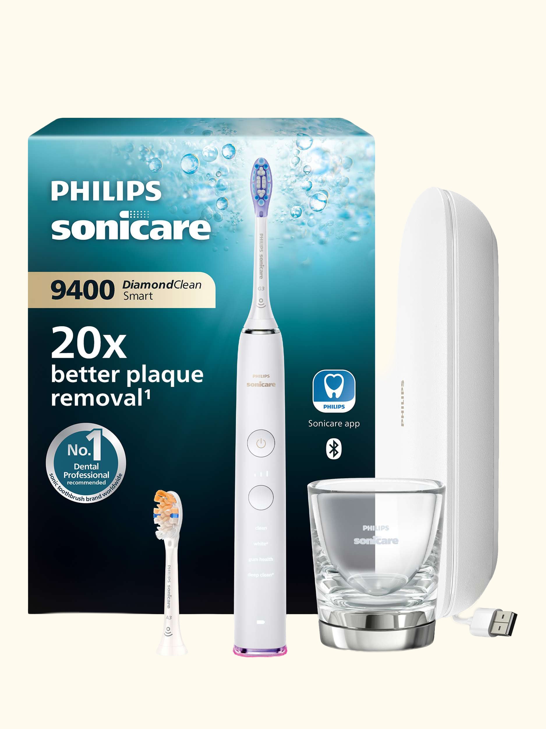 Sonicare DiamondClean Smart 9400 Electric Toothbrush with Charging Case