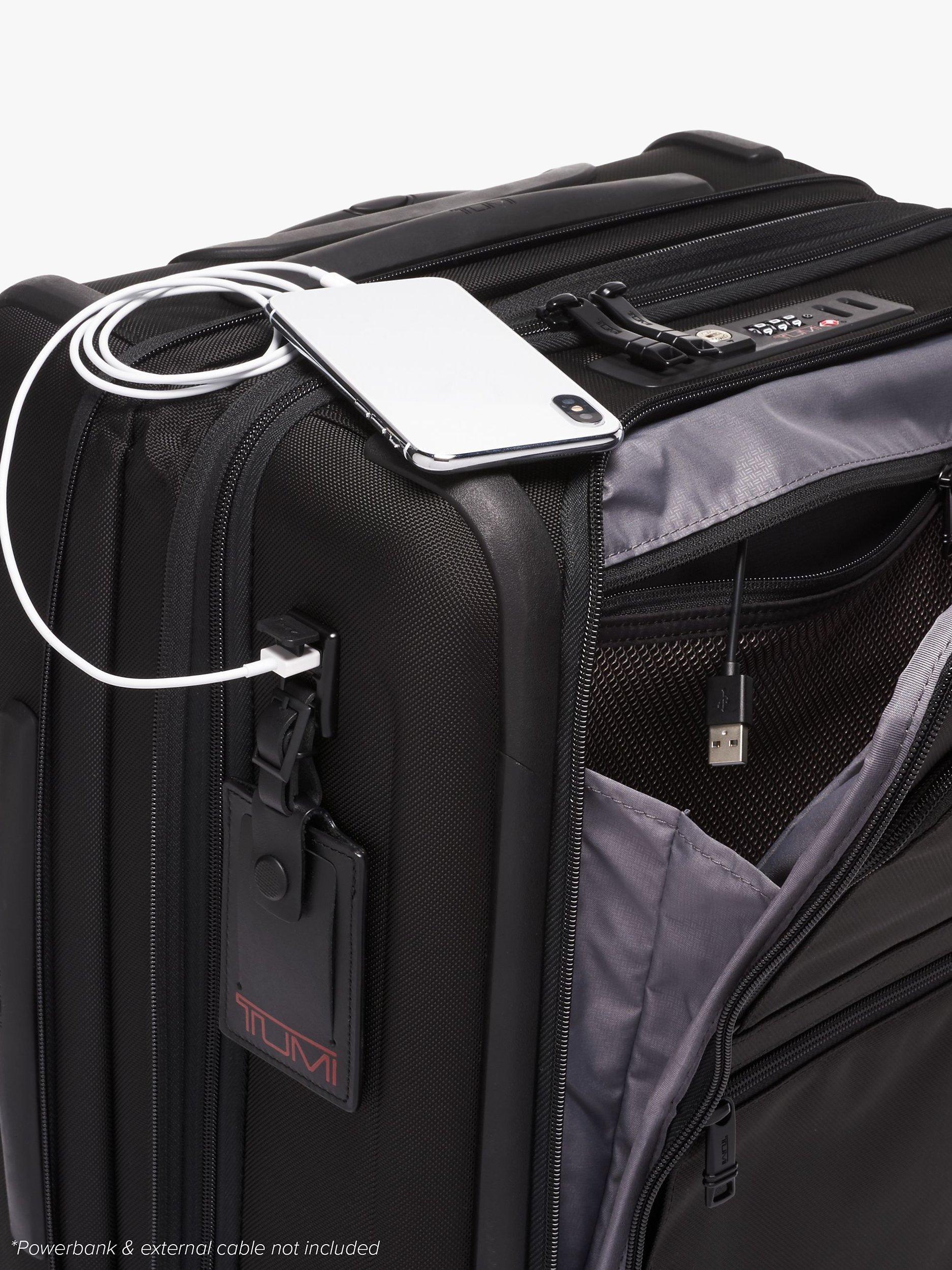 Continental USB Expanding Suitcase, Black