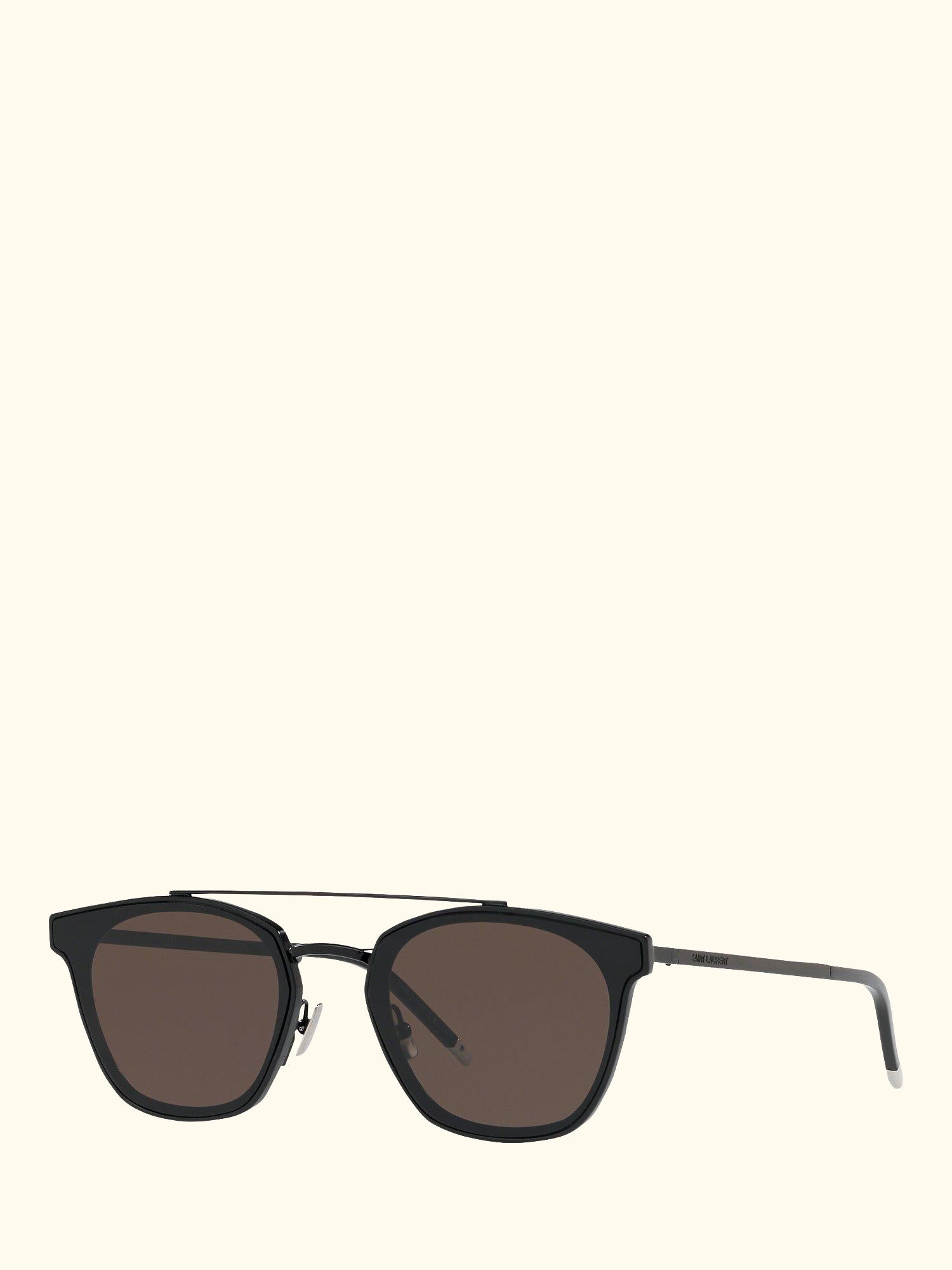 SL 28 Unisex Metal Rectangular Sunglasses, Matte Black/Grey