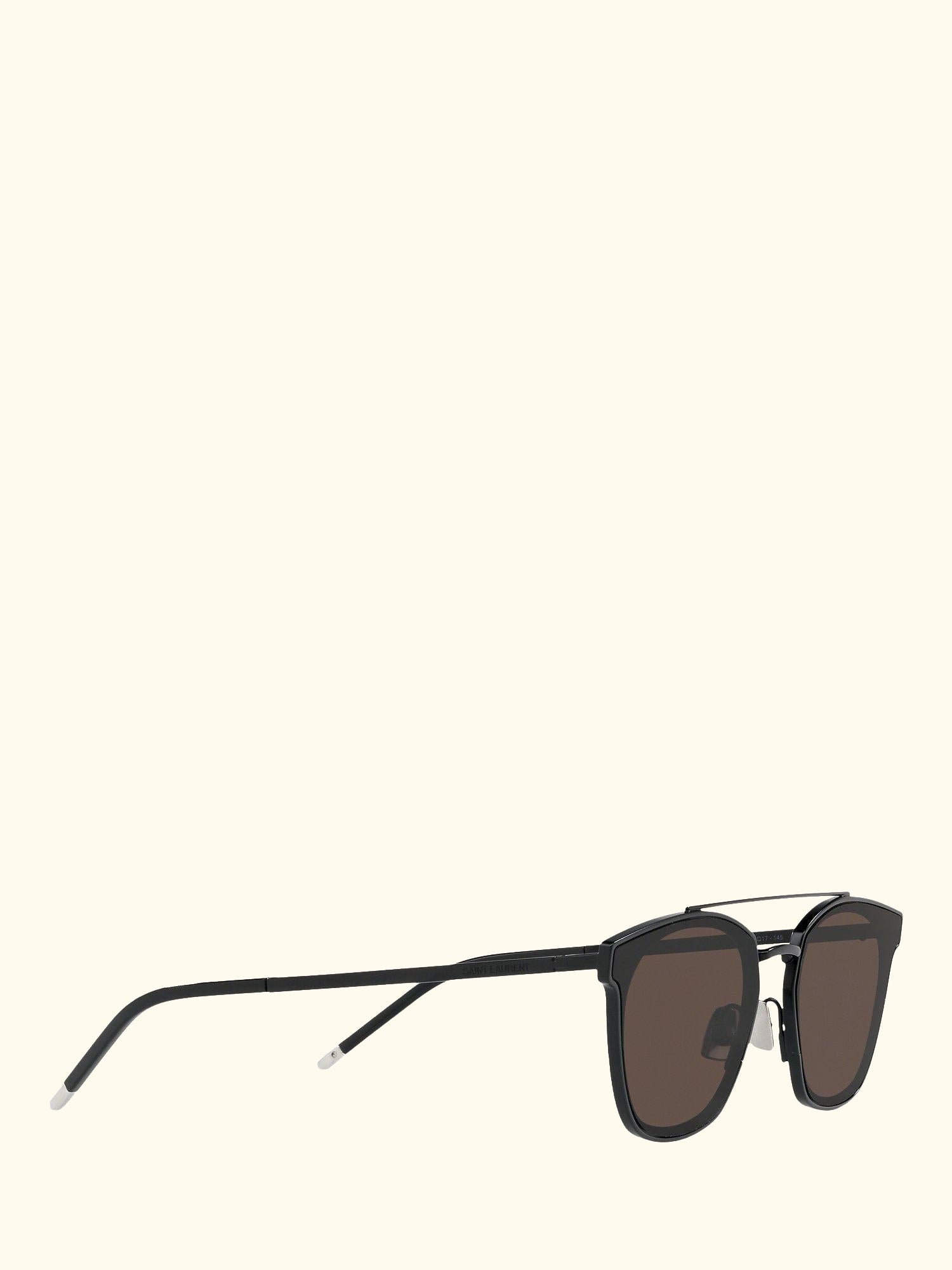 SL 28 Unisex Metal Rectangular Sunglasses, Matte Black/Grey