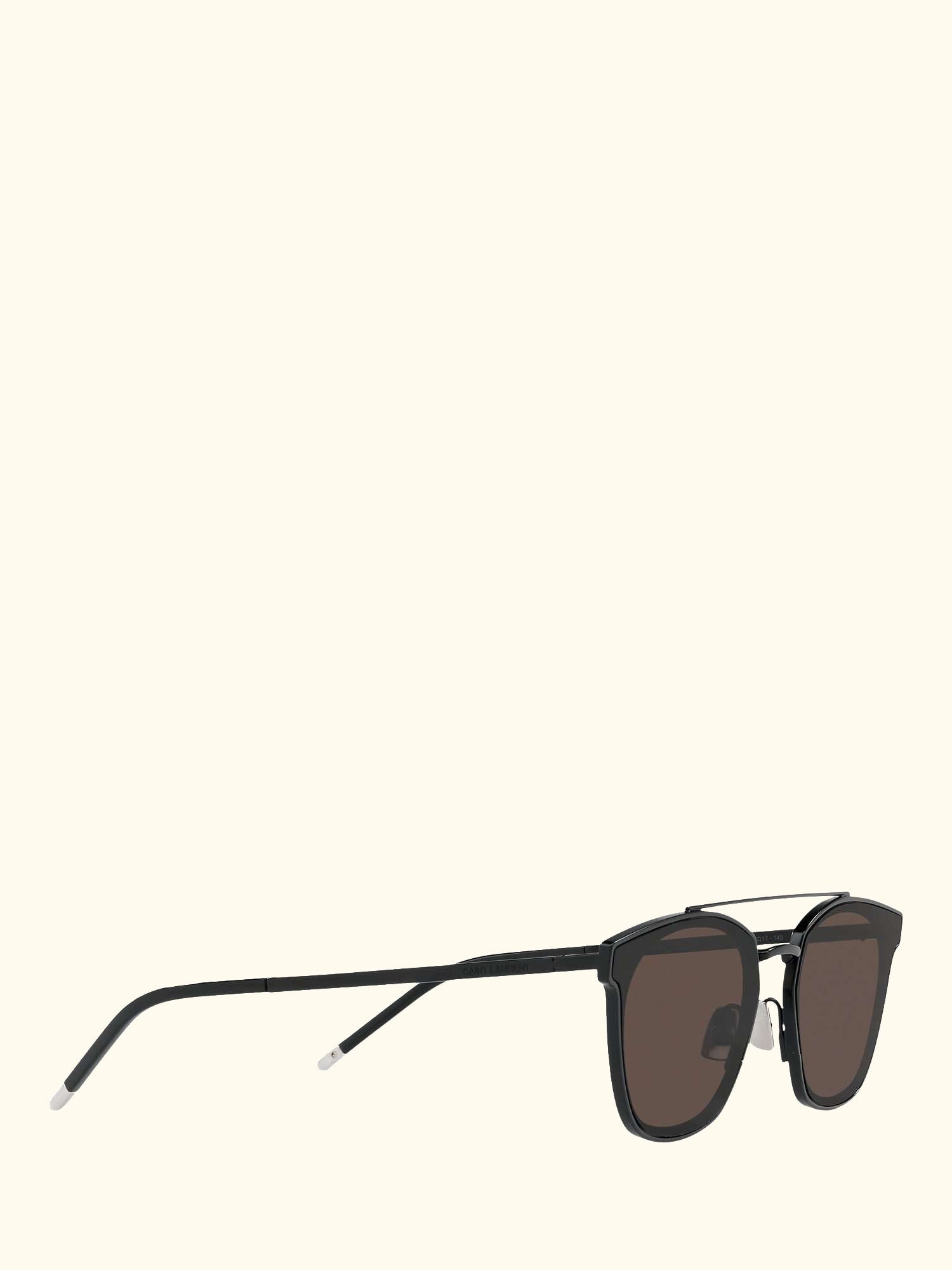 SL 28 Unisex Metal Rectangular Sunglasses, Matte Black/Grey