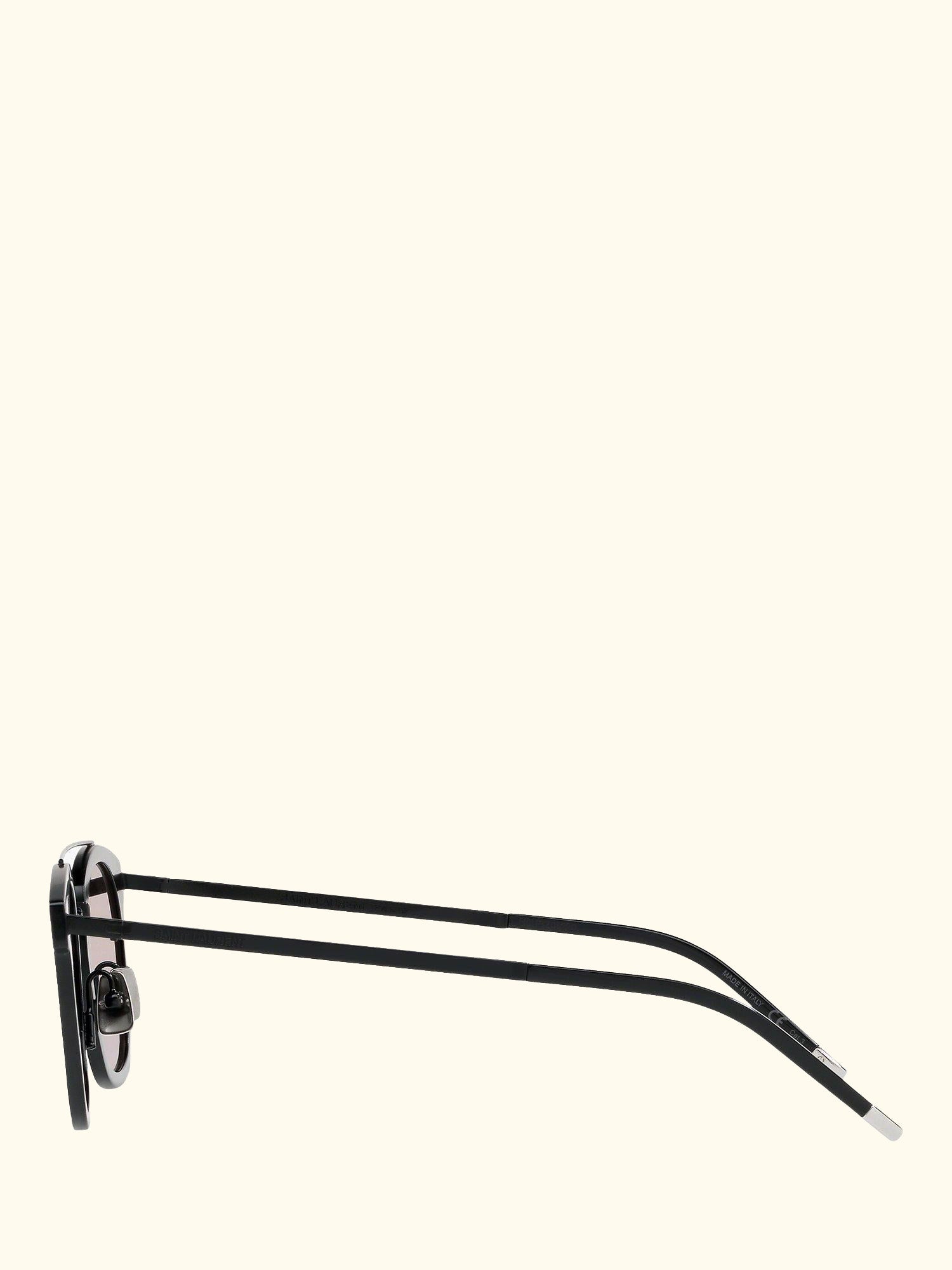 SL 28 Unisex Metal Rectangular Sunglasses, Matte Black/Grey