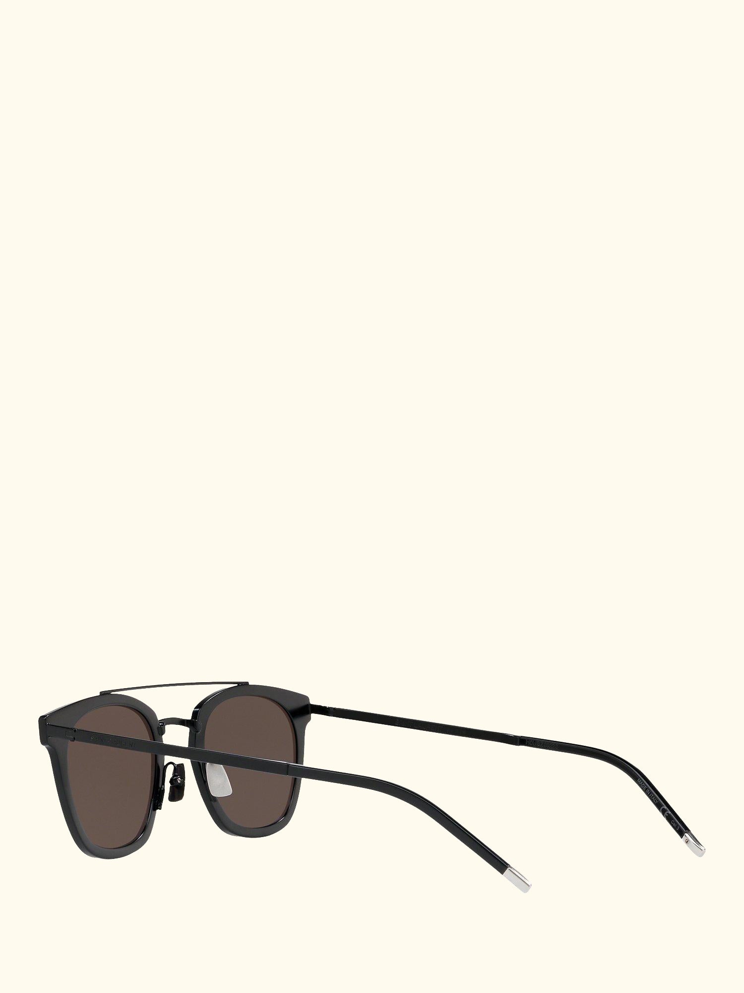 SL 28 Unisex Metal Rectangular Sunglasses, Matte Black/Grey
