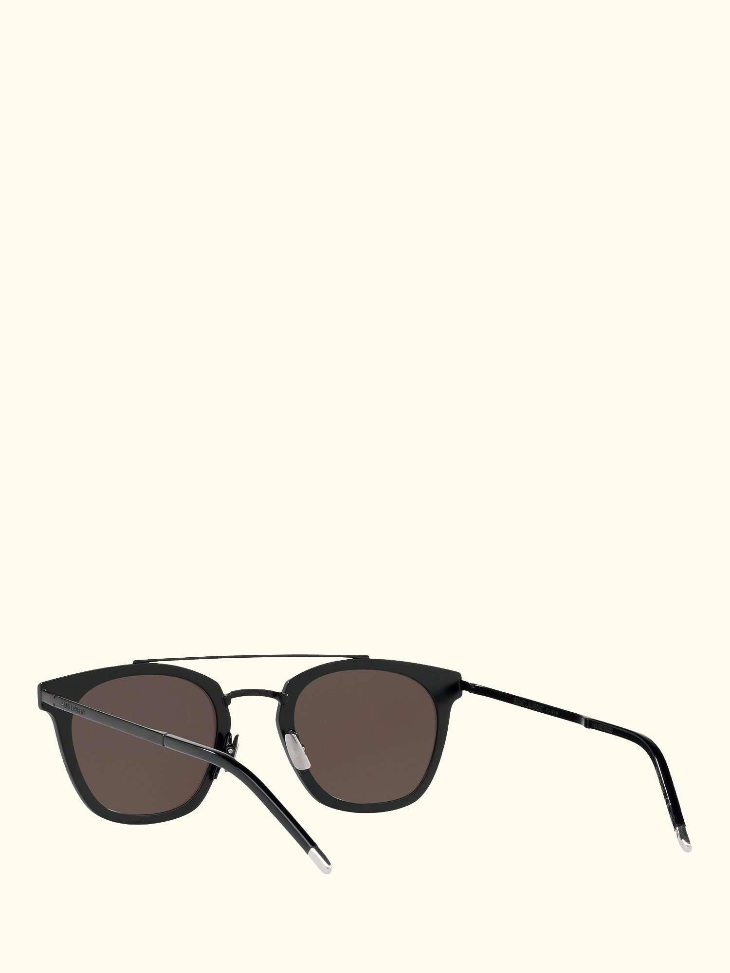 SL 28 Unisex Metal Rectangular Sunglasses, Matte Black/Grey