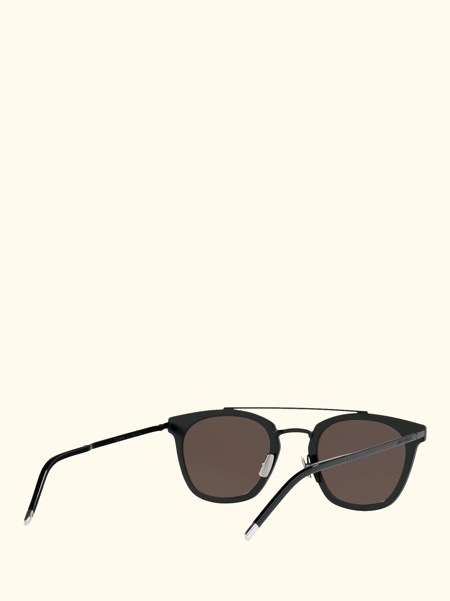 SL 28 Unisex Metal Rectangular Sunglasses, Matte Black/Grey