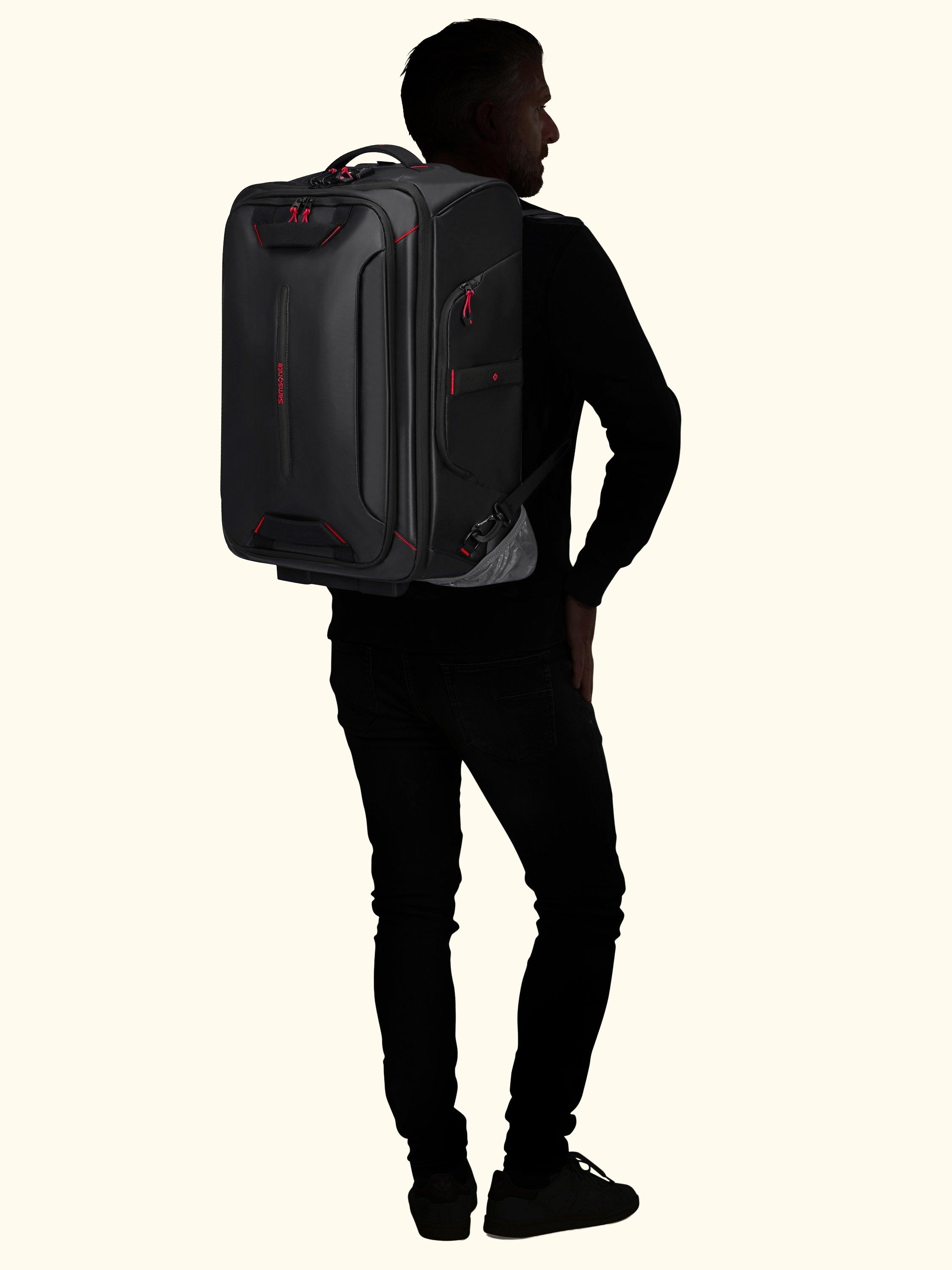 Ecodiver 2-Wheel Recycled Duffle Backpack