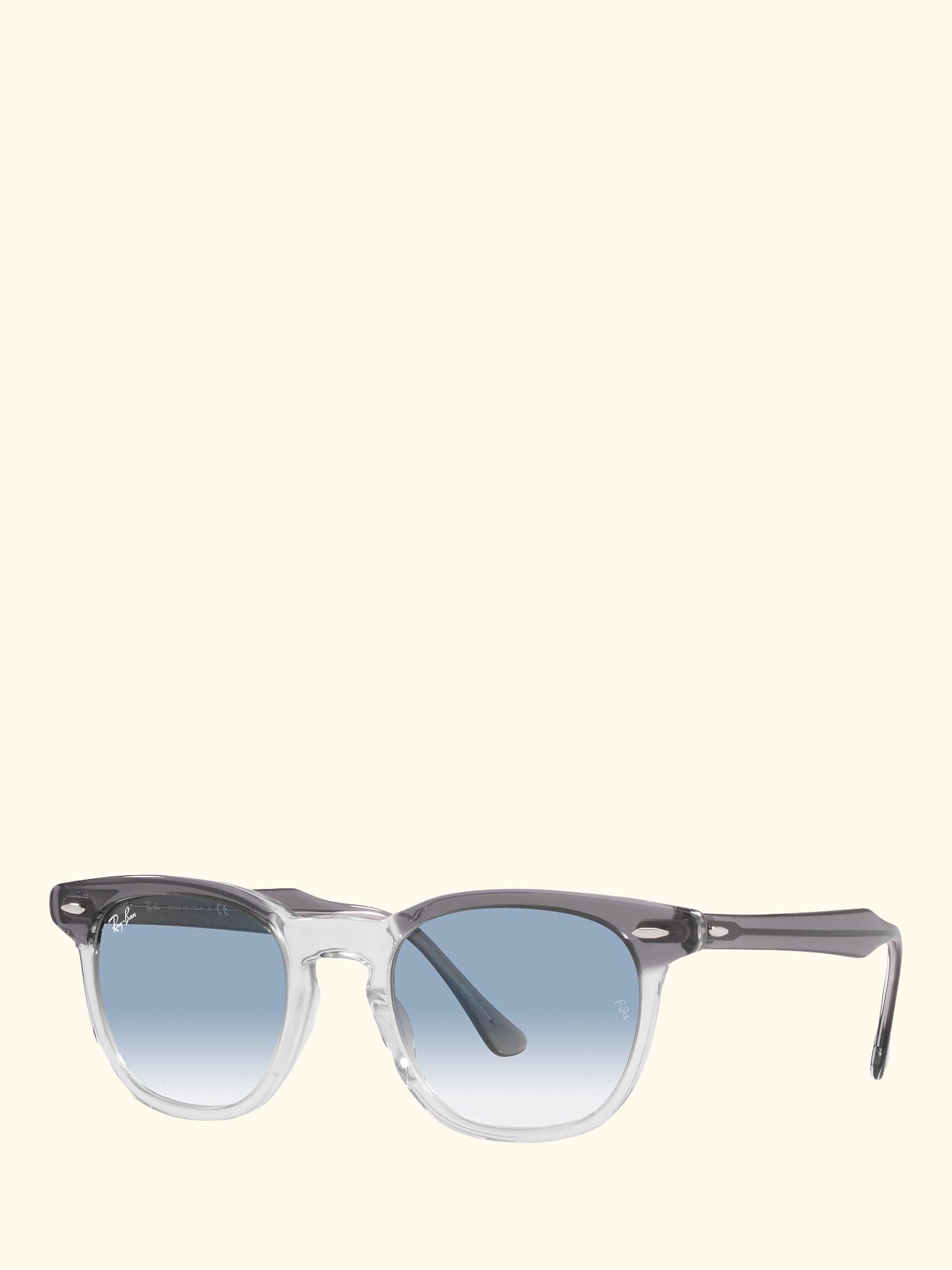 RB2298 Unisex Hawkeye Sunglasses, Transparent Grey/Blue