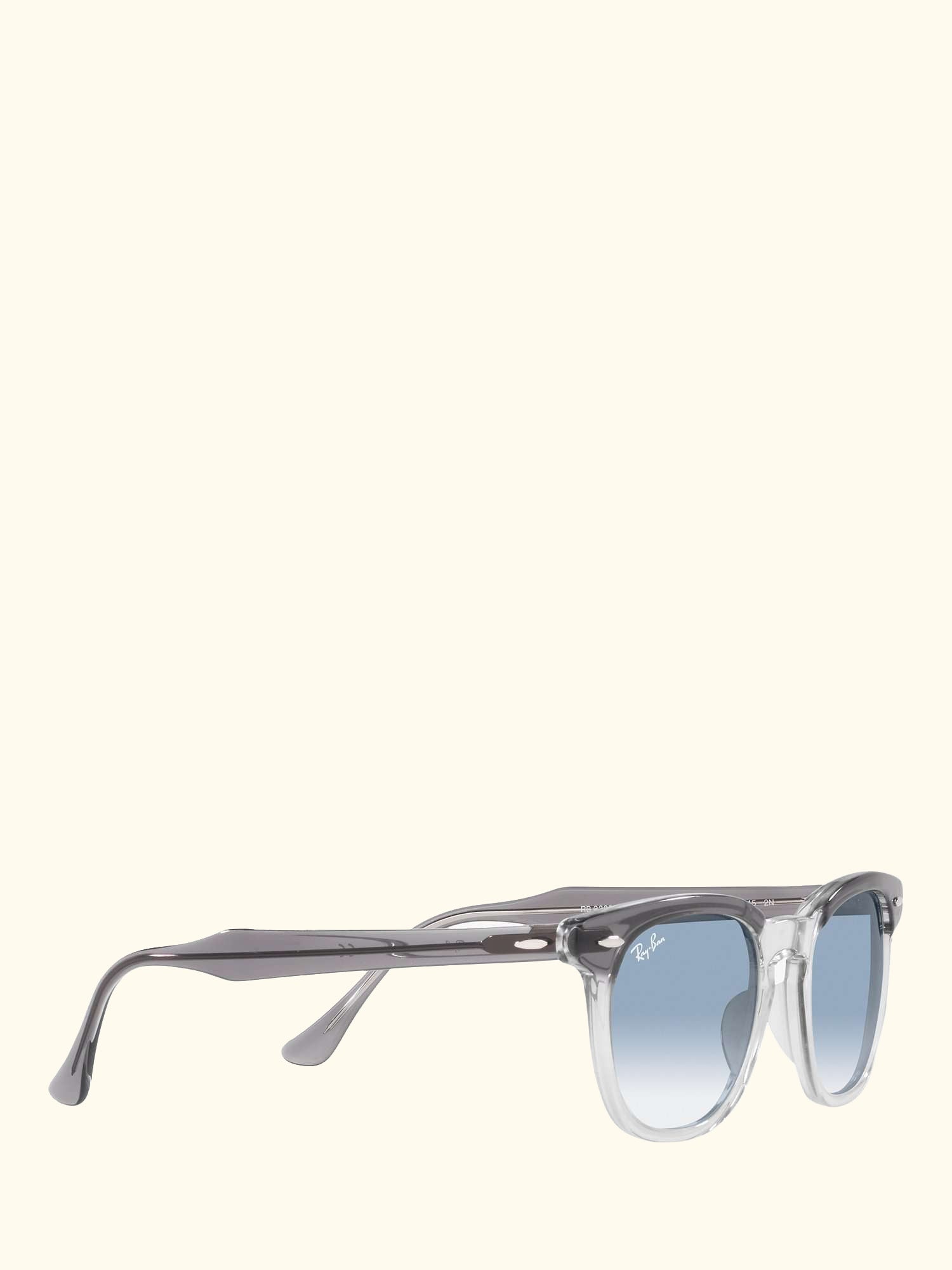 RB2298 Unisex Hawkeye Sunglasses, Transparent Grey/Blue
