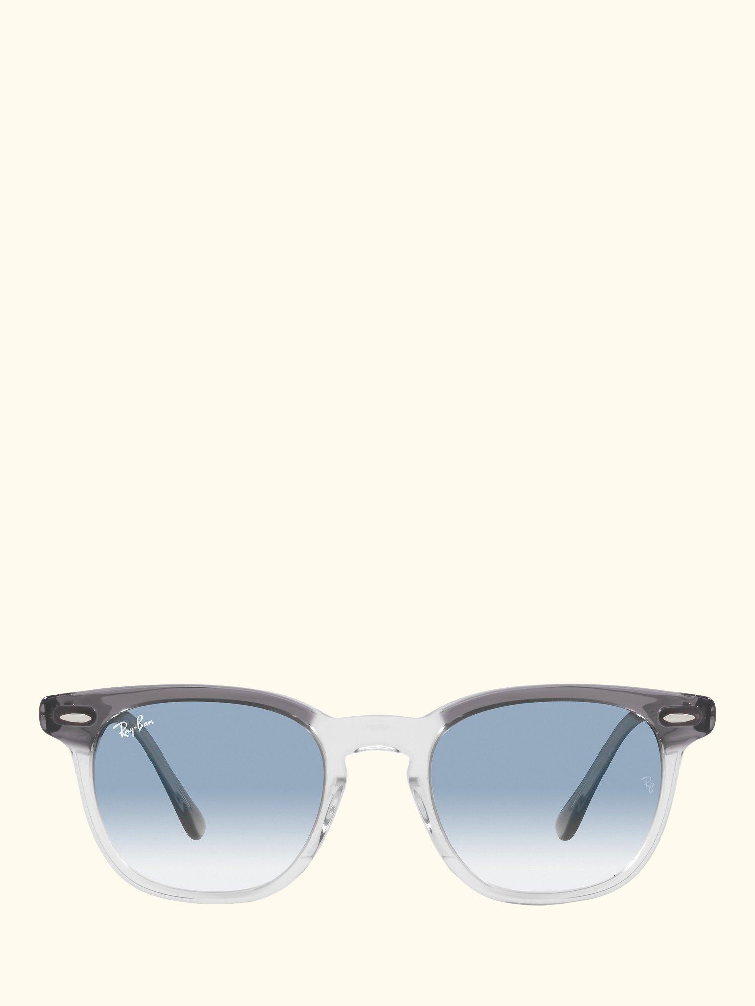 RB2298 Unisex Hawkeye Sunglasses, Transparent Grey/Blue