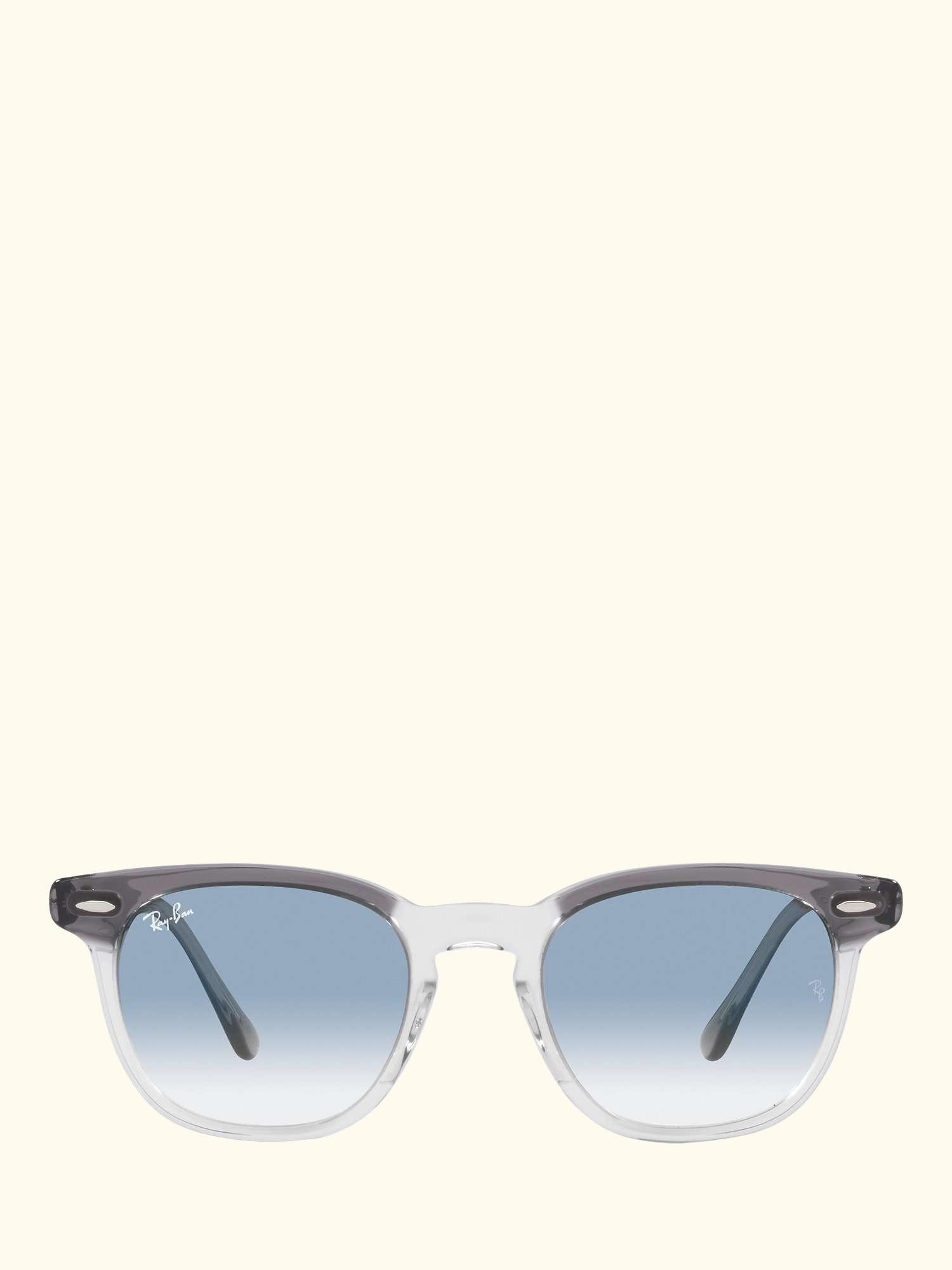 RB2298 Unisex Hawkeye Sunglasses, Transparent Grey/Blue