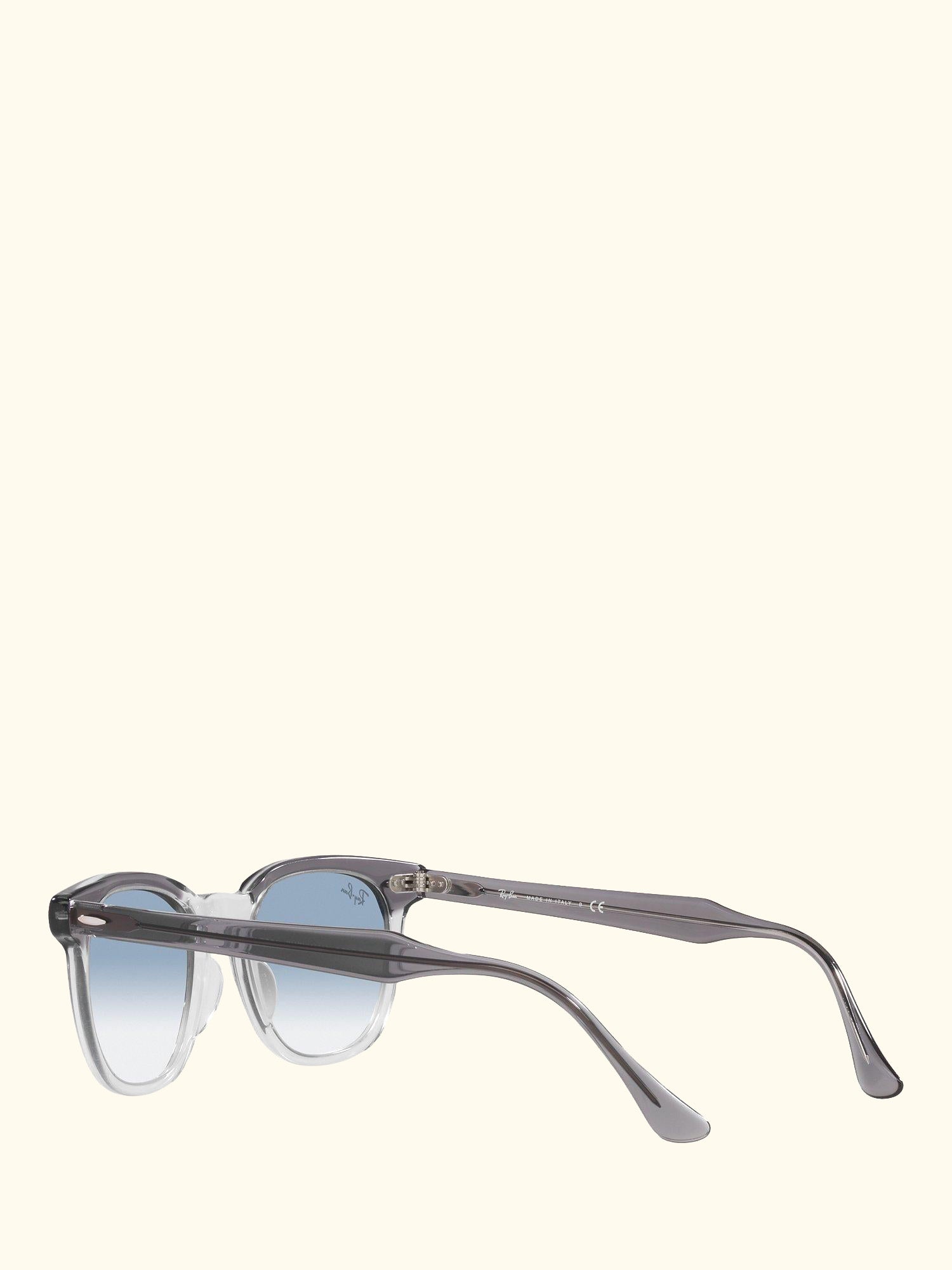 RB2298 Unisex Hawkeye Sunglasses, Transparent Grey/Blue