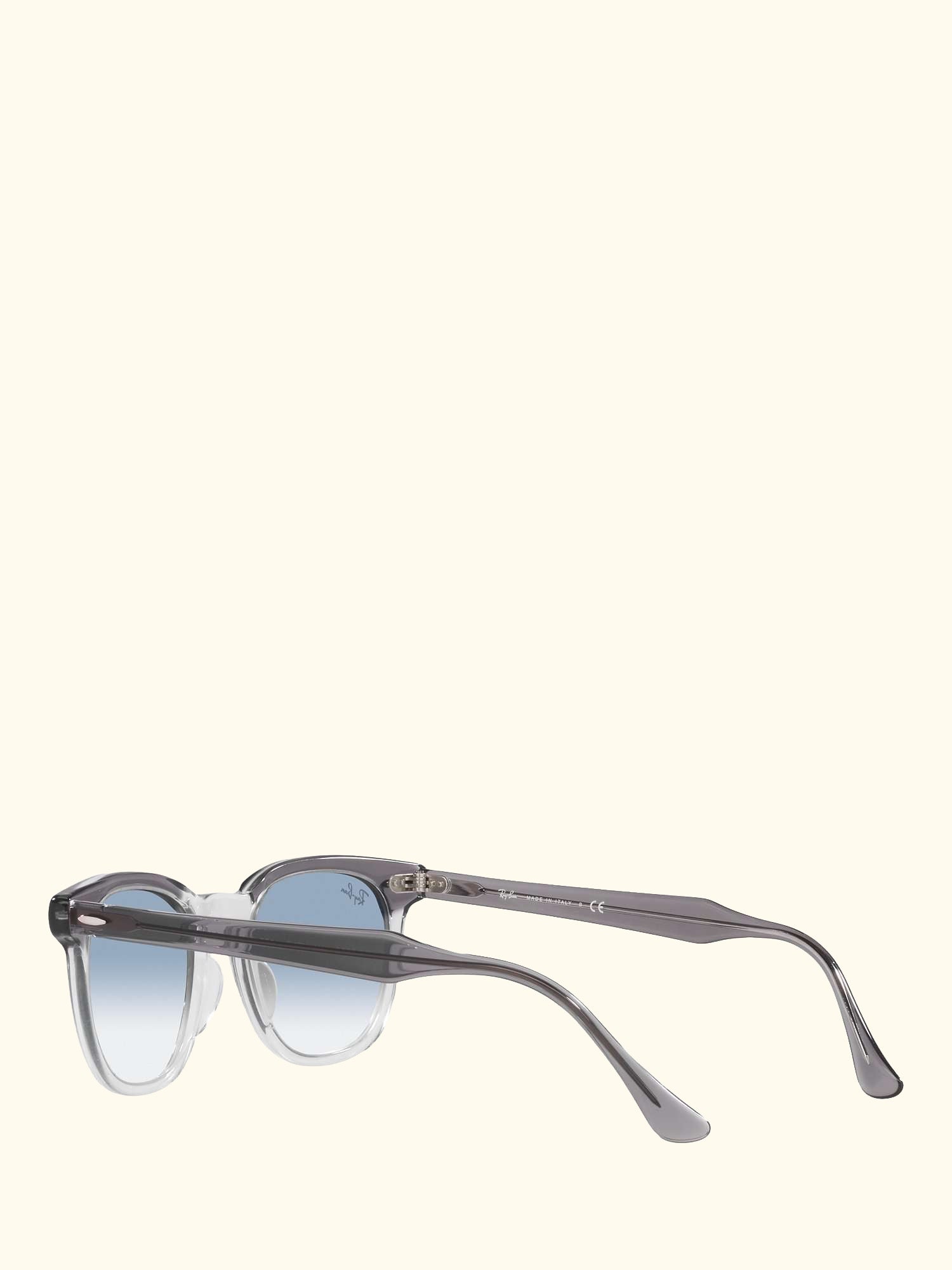 RB2298 Unisex Hawkeye Sunglasses, Transparent Grey/Blue