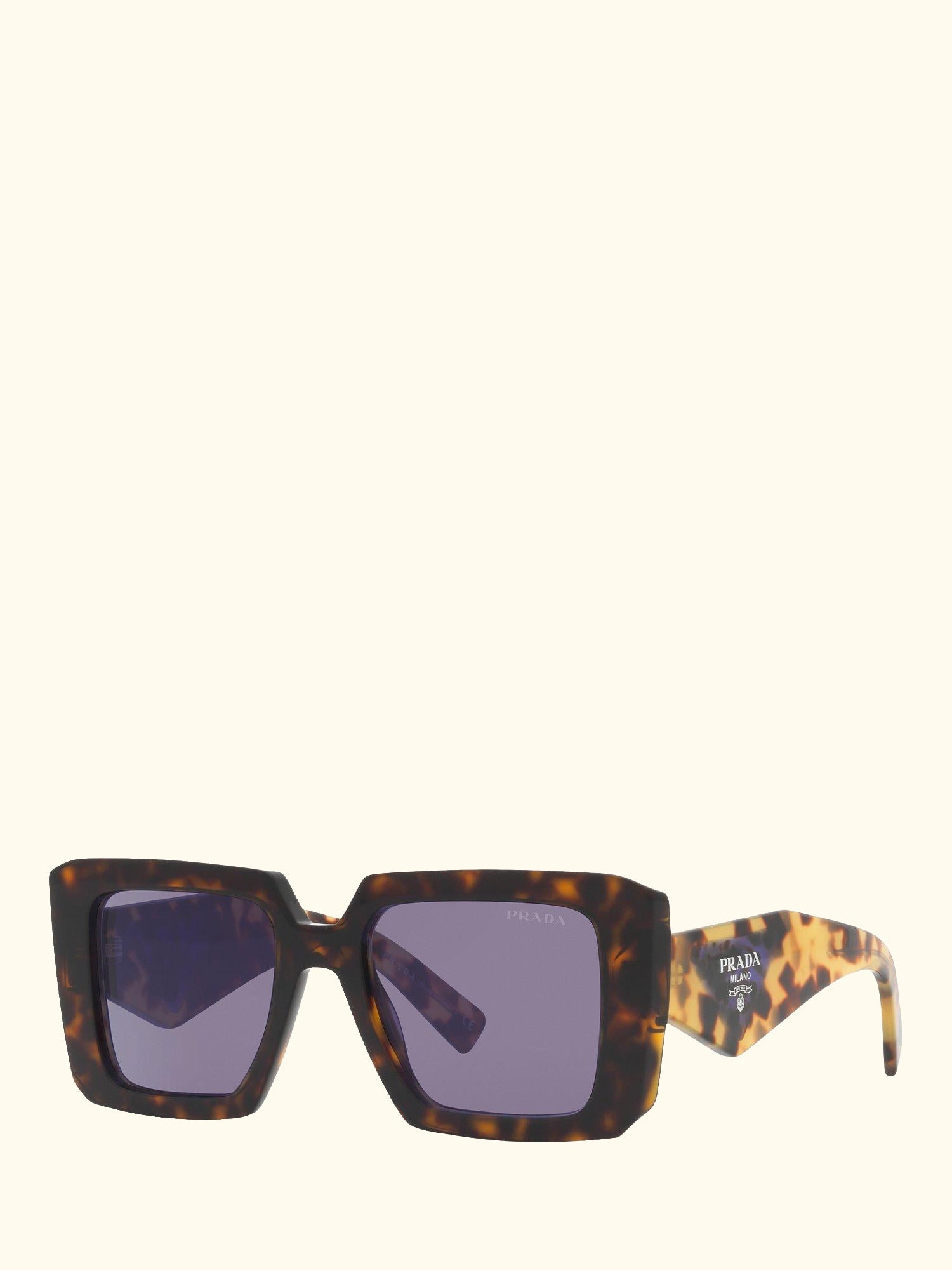 PR 23YS Women's Chunky Square Sunglasses, Tortoise/Violet
