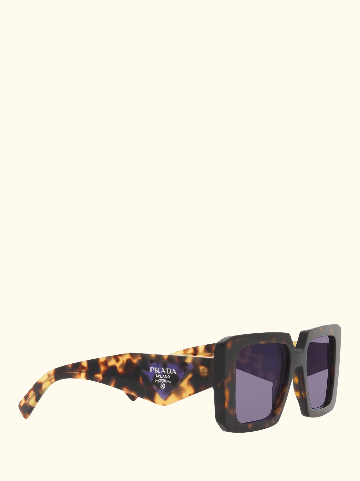 PR 23YS Women's Chunky Square Sunglasses, Tortoise/Violet