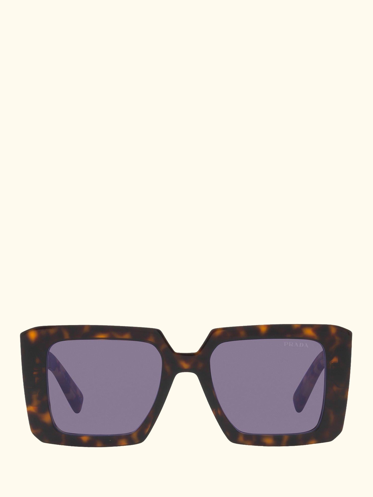 PR 23YS Women's Chunky Square Sunglasses, Tortoise/Violet