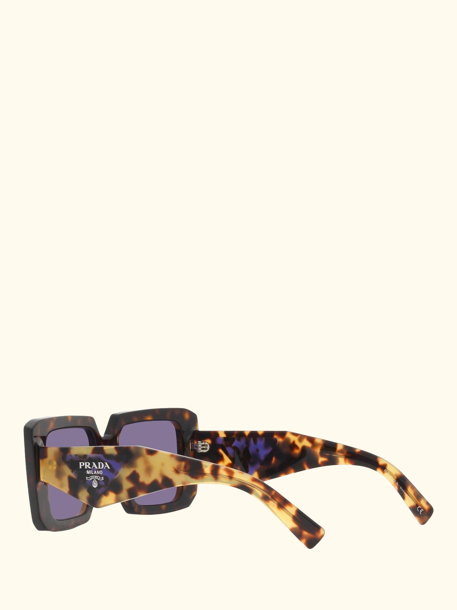 PR 23YS Women's Chunky Square Sunglasses, Tortoise/Violet