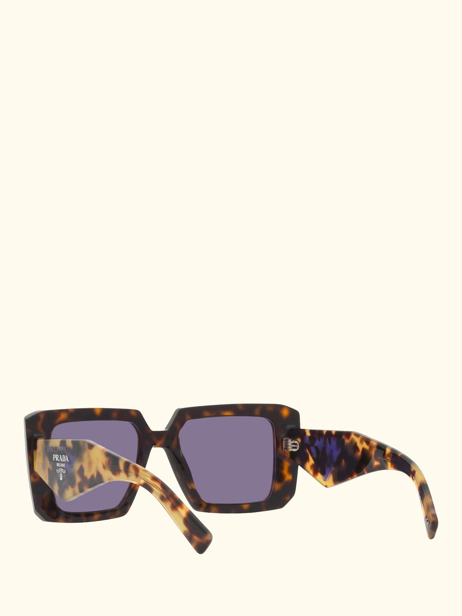 PR 23YS Women's Chunky Square Sunglasses, Tortoise/Violet