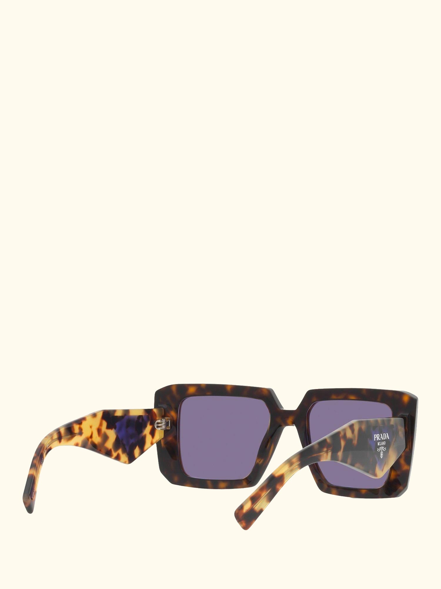 PR 23YS Women's Chunky Square Sunglasses, Tortoise/Violet