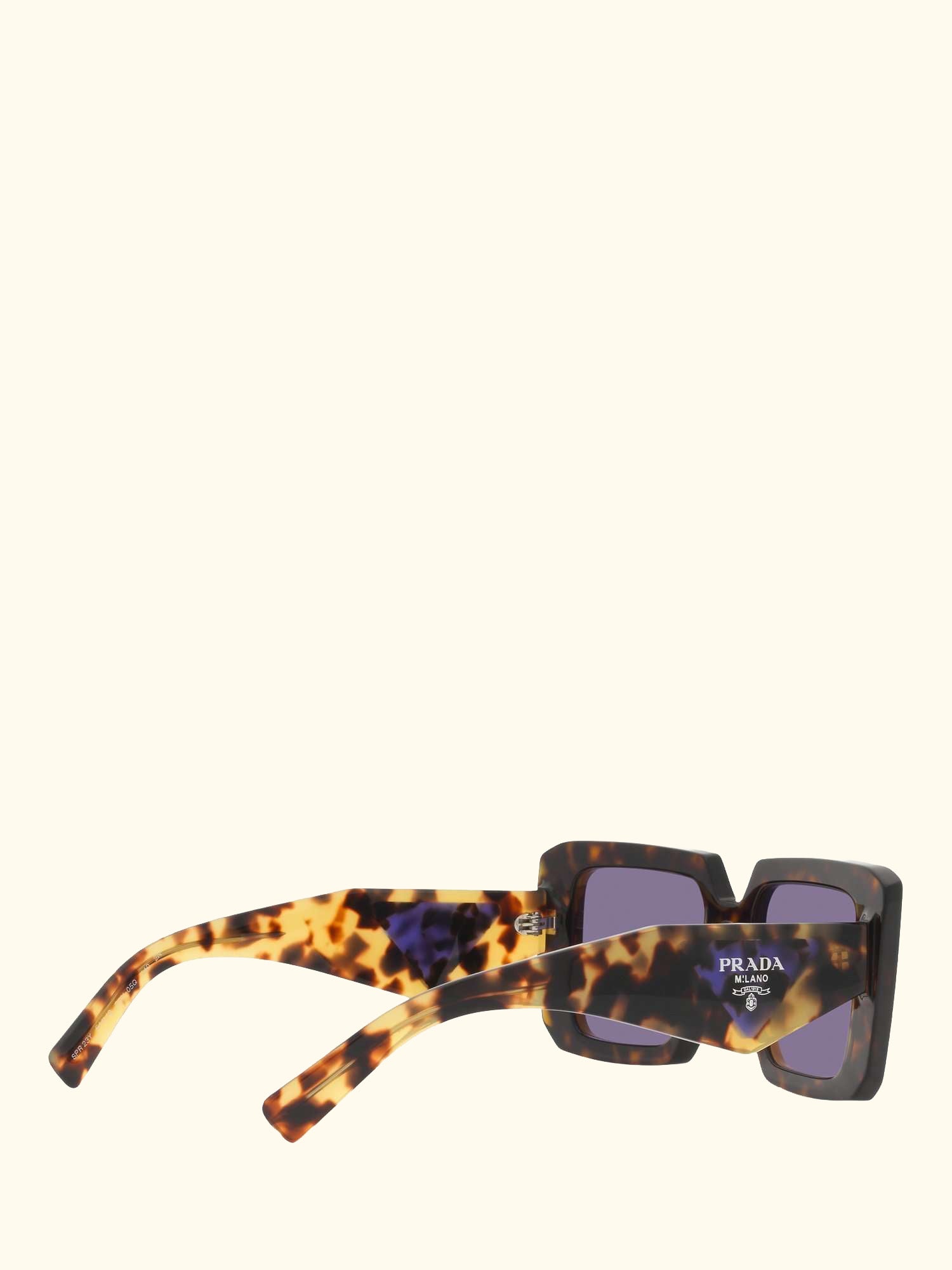 PR 23YS Women's Chunky Square Sunglasses, Tortoise/Violet