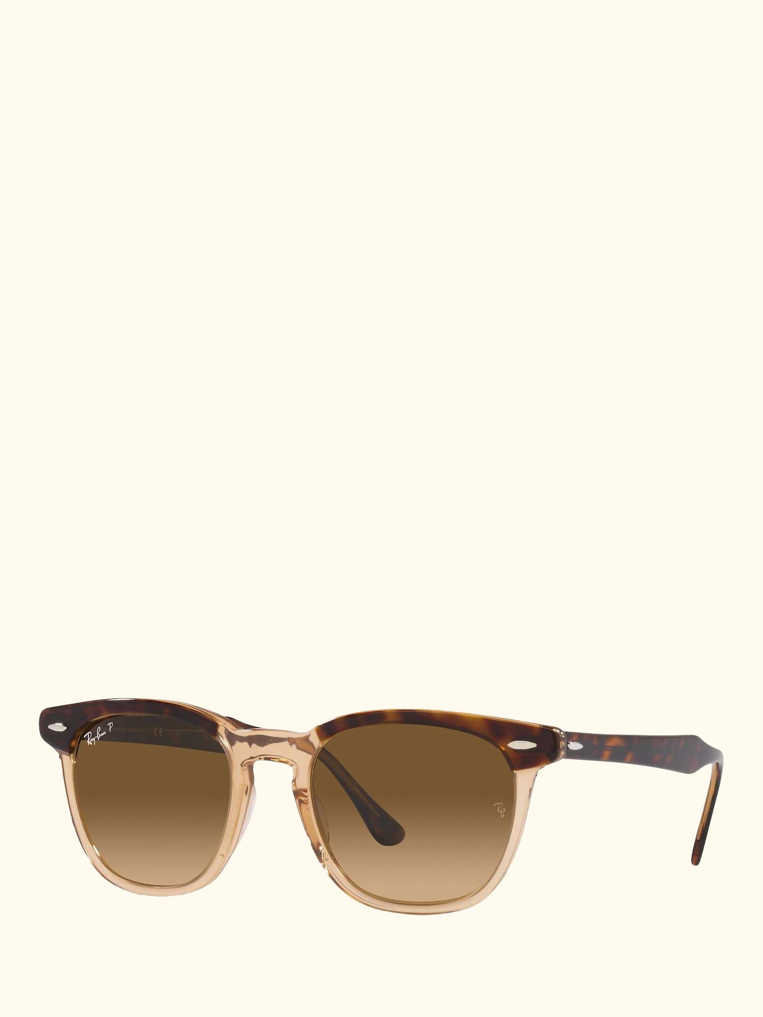 RB2298 Unisex Polarised Hawkeye Sunglasses, Transparent Havana/Brown