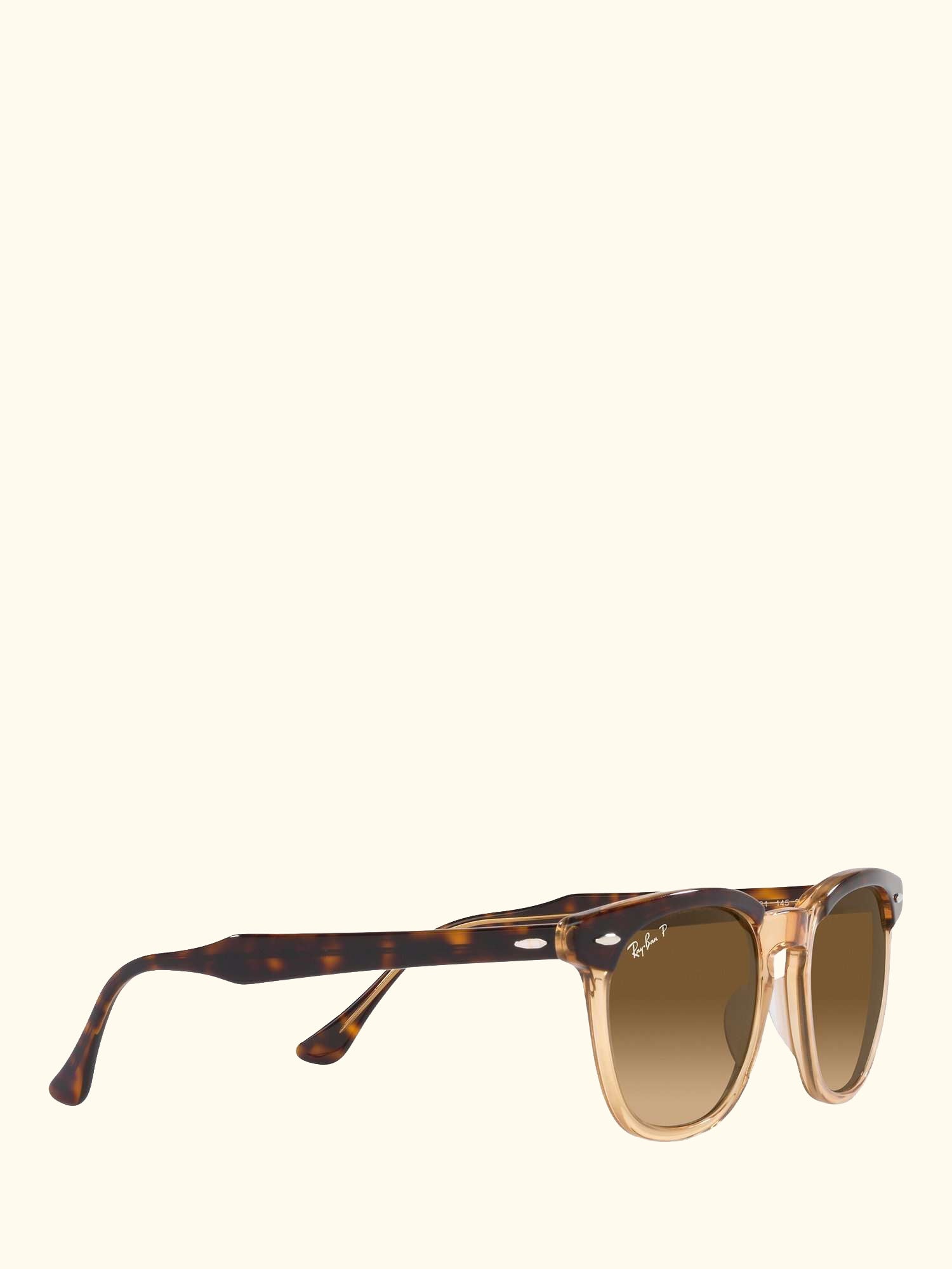 RB2298 Unisex Polarised Hawkeye Sunglasses, Transparent Havana/Brown
