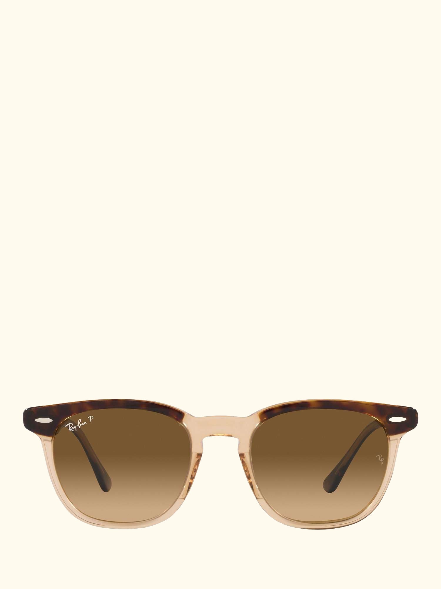 RB2298 Unisex Polarised Hawkeye Sunglasses, Transparent Havana/Brown