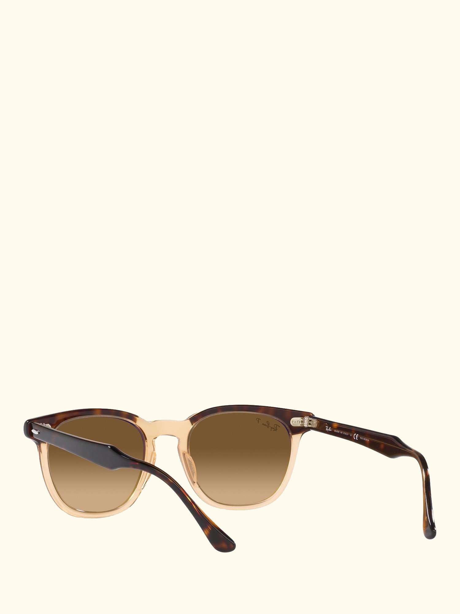RB2298 Unisex Polarised Hawkeye Sunglasses, Transparent Havana/Brown