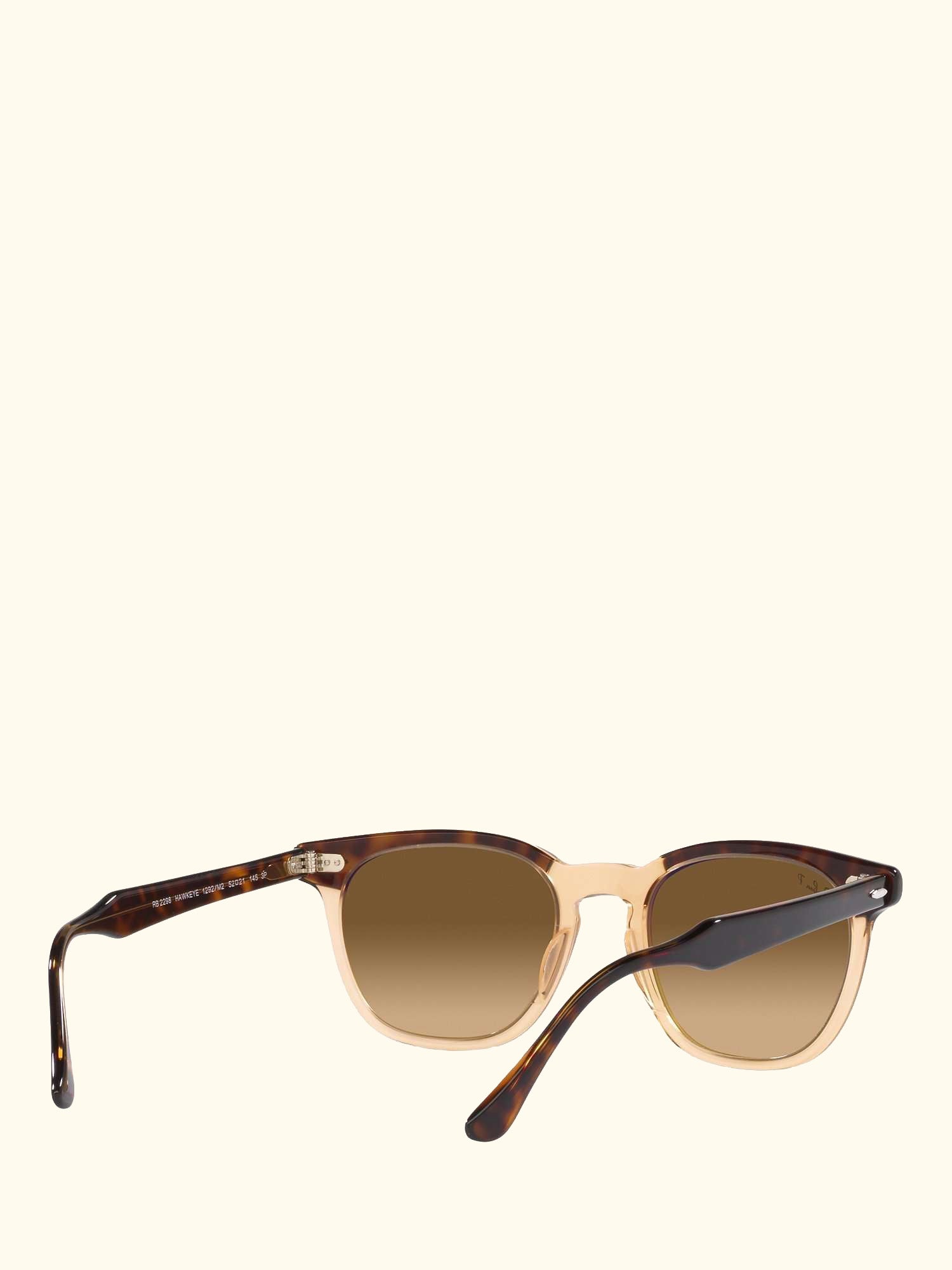 RB2298 Unisex Polarised Hawkeye Sunglasses, Transparent Havana/Brown