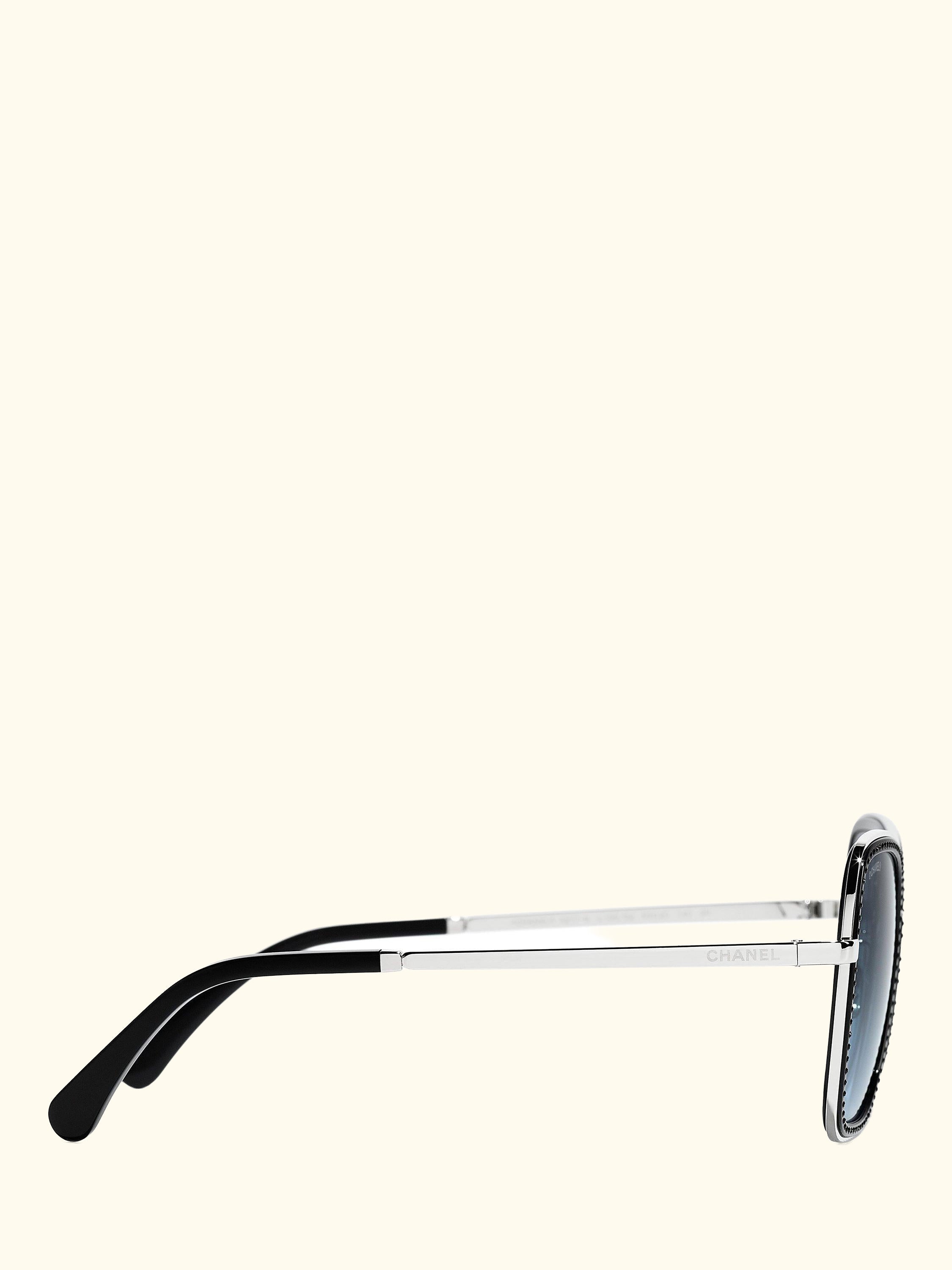 Irregular Sunglasses CH4277B Silver/Blue Gradient