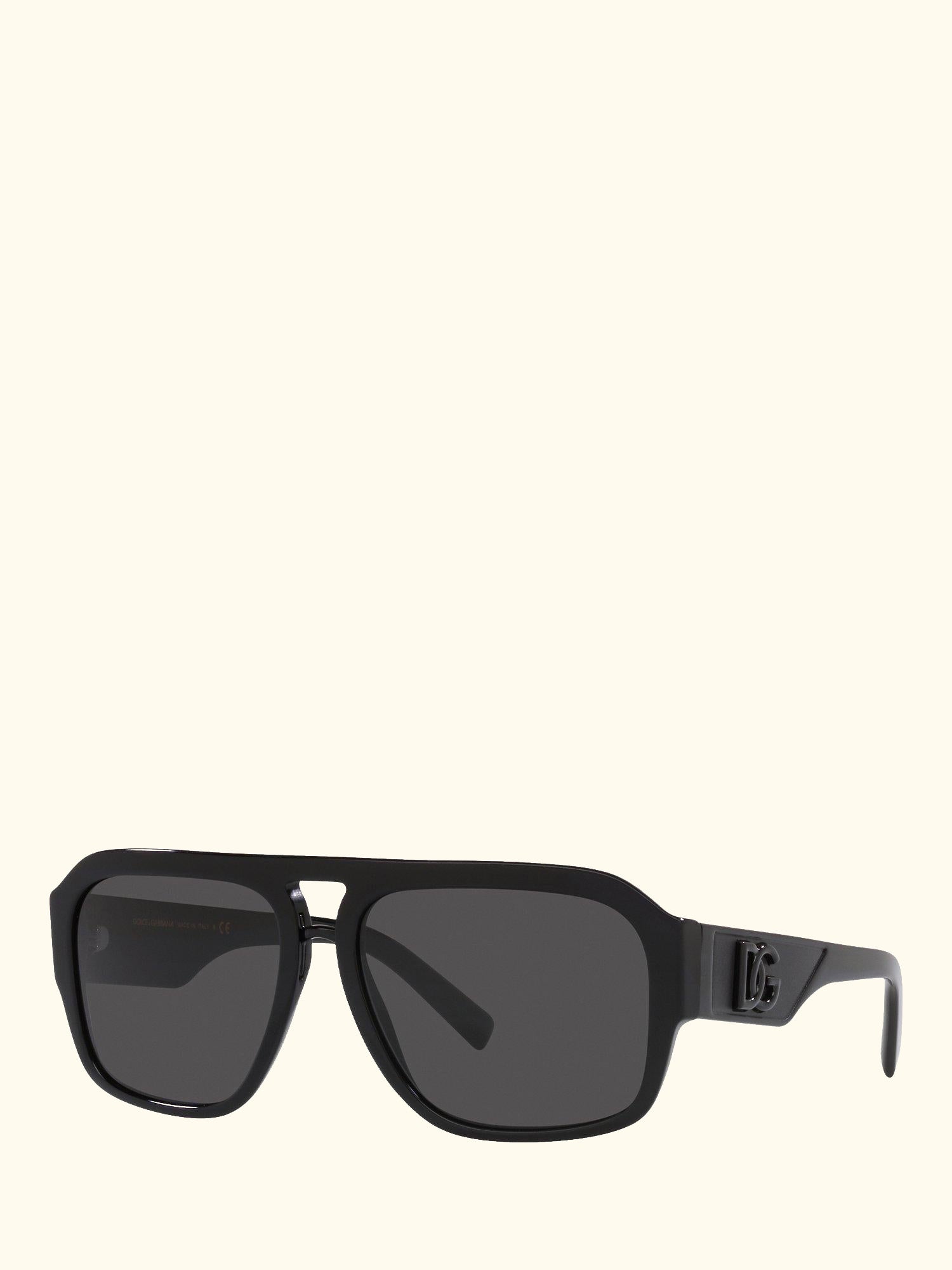 DG4403 Men's Aviator Sunglasses, Black/Grey