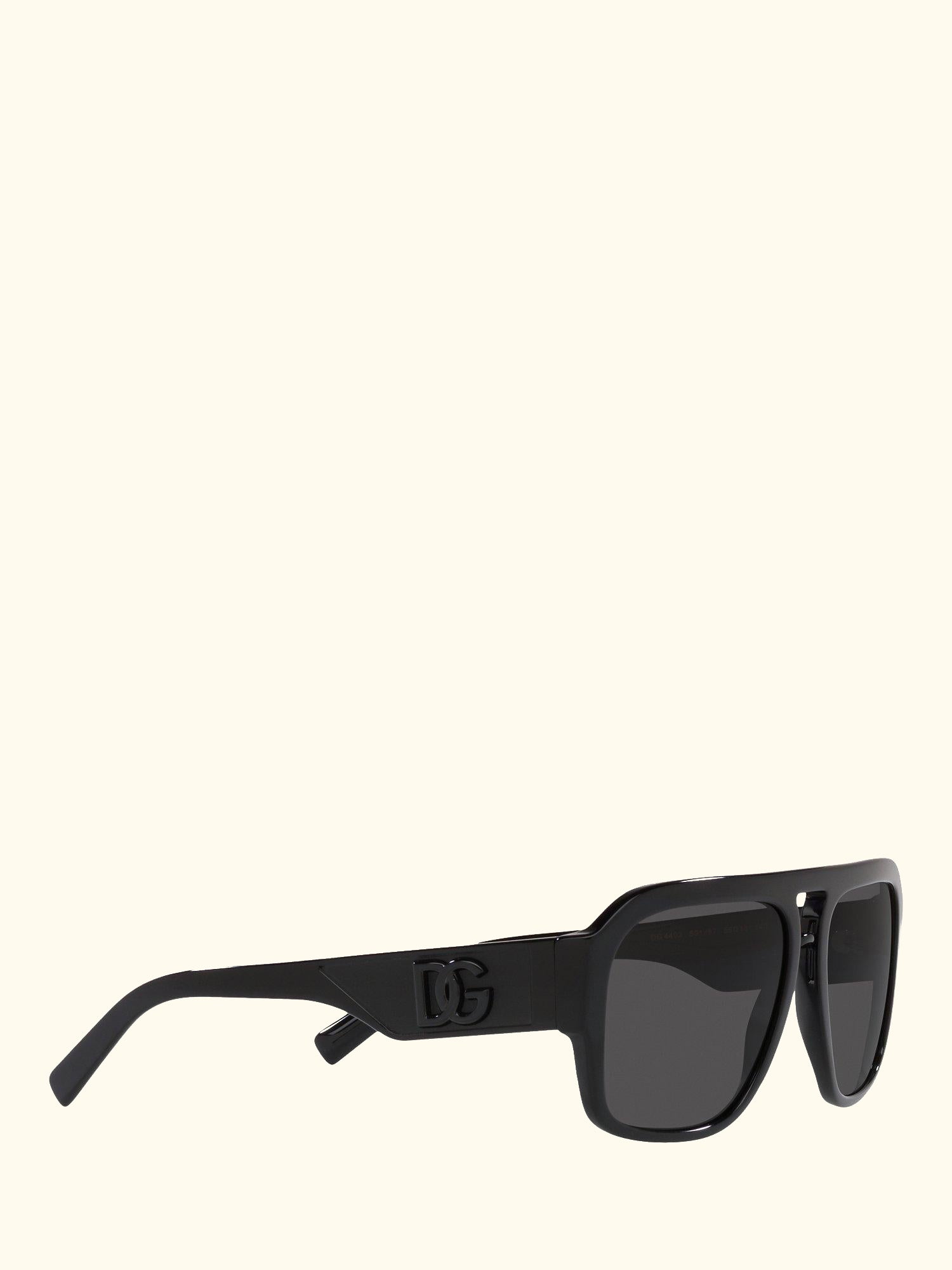 DG4403 Men's Aviator Sunglasses, Black/Grey