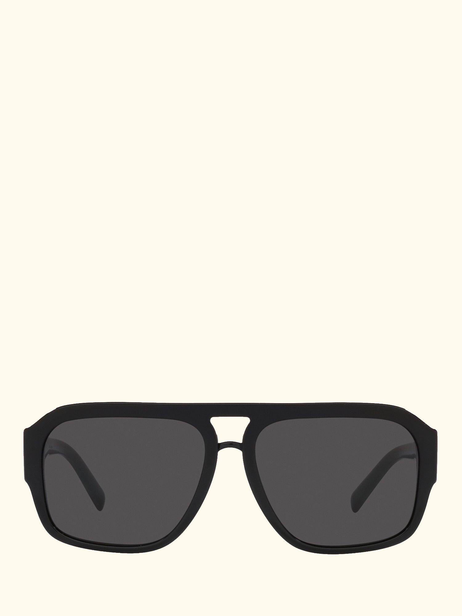 DG4403 Men's Aviator Sunglasses, Black/Grey