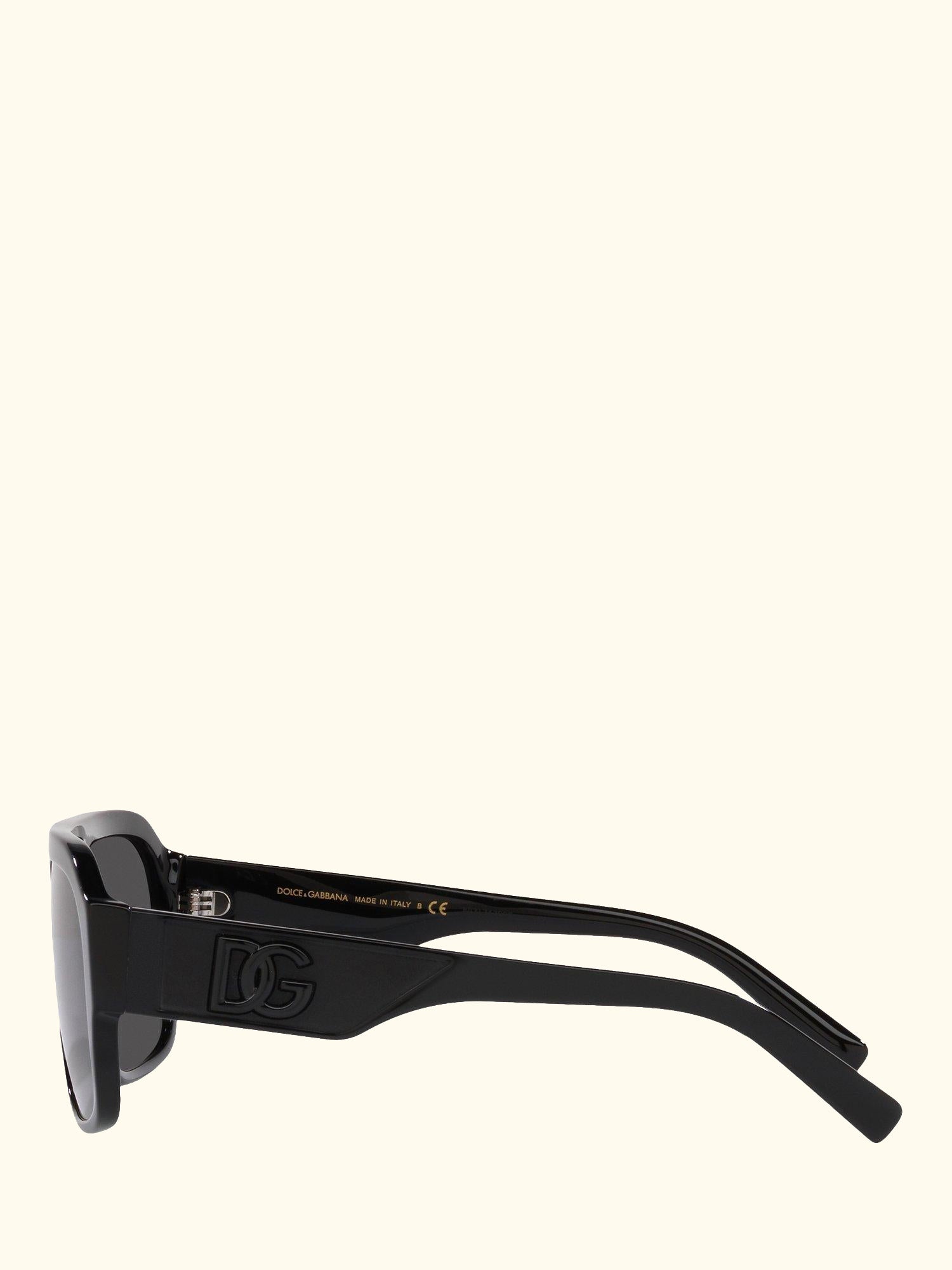 DG4403 Men's Aviator Sunglasses, Black/Grey
