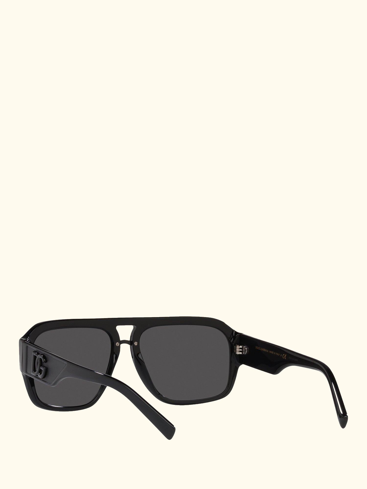 DG4403 Men's Aviator Sunglasses, Black/Grey