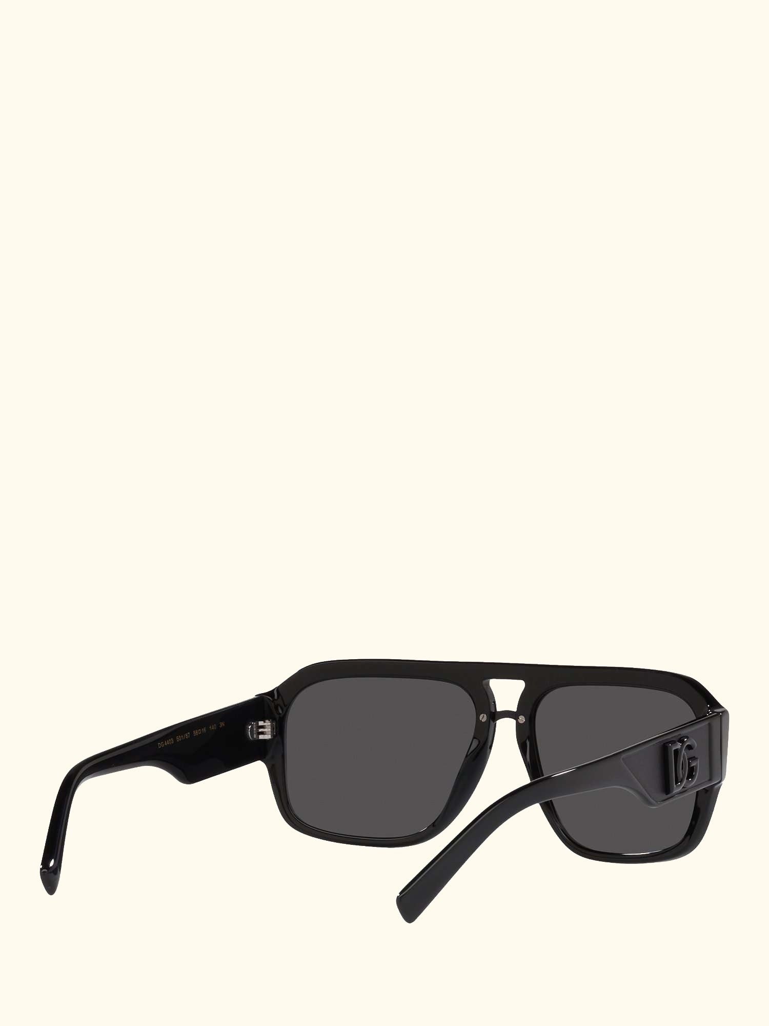 DG4403 Men's Aviator Sunglasses, Black/Grey