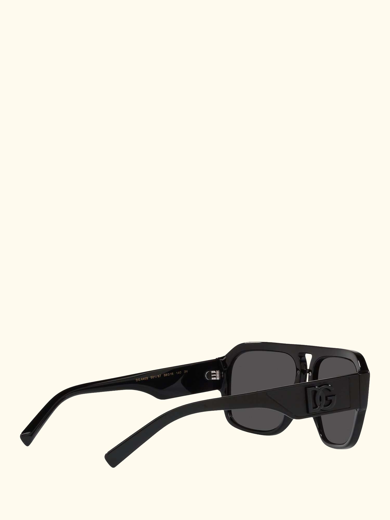 DG4403 Men's Aviator Sunglasses, Black/Grey