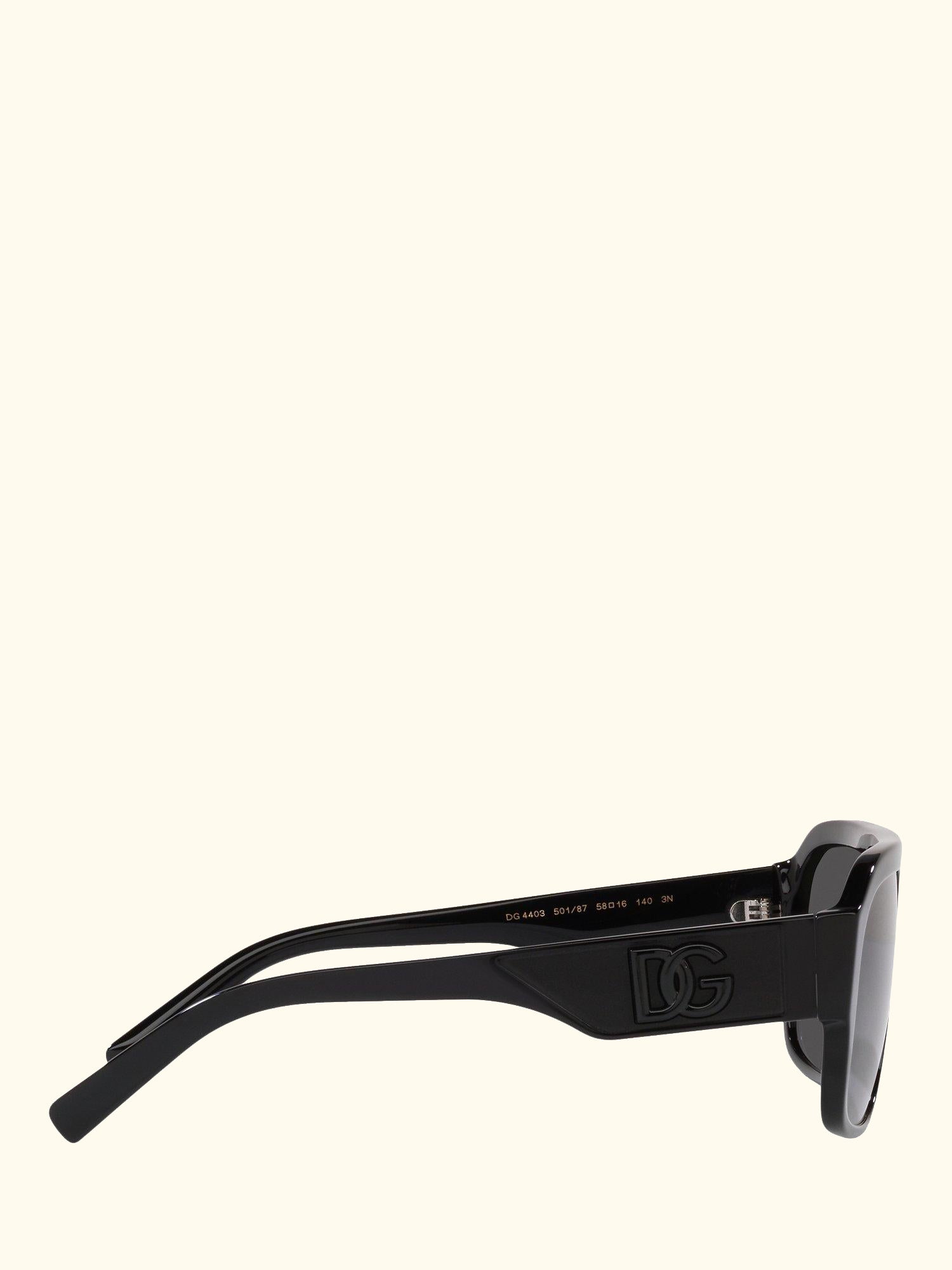 DG4403 Men's Aviator Sunglasses, Black/Grey
