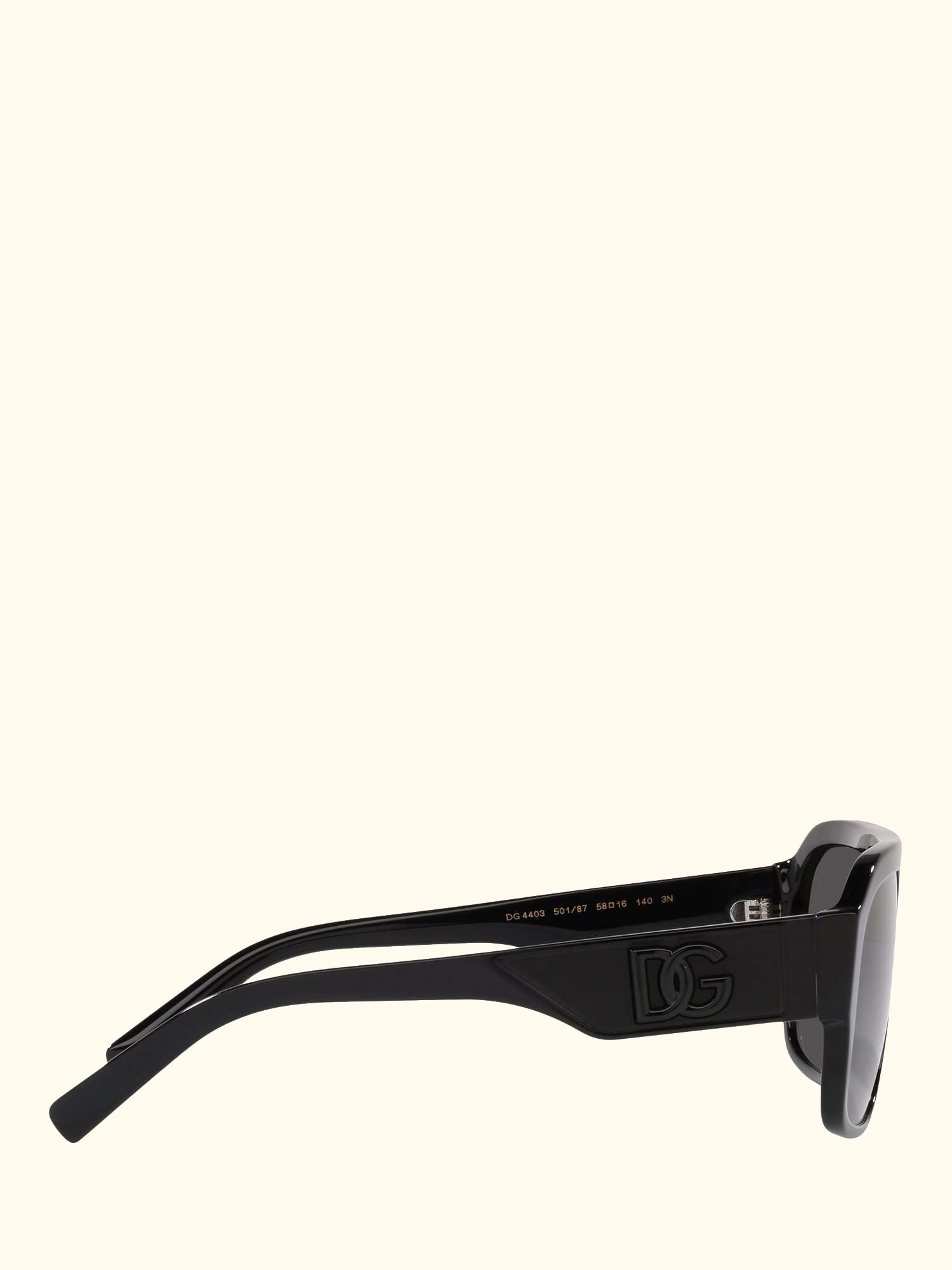 DG4403 Men's Aviator Sunglasses, Black/Grey