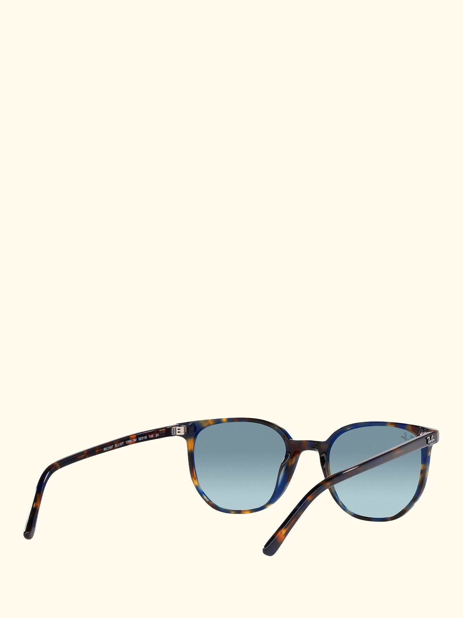 RB2197 Unisex Elliot Sunglasses, Yellow Havana/Blue Gradient