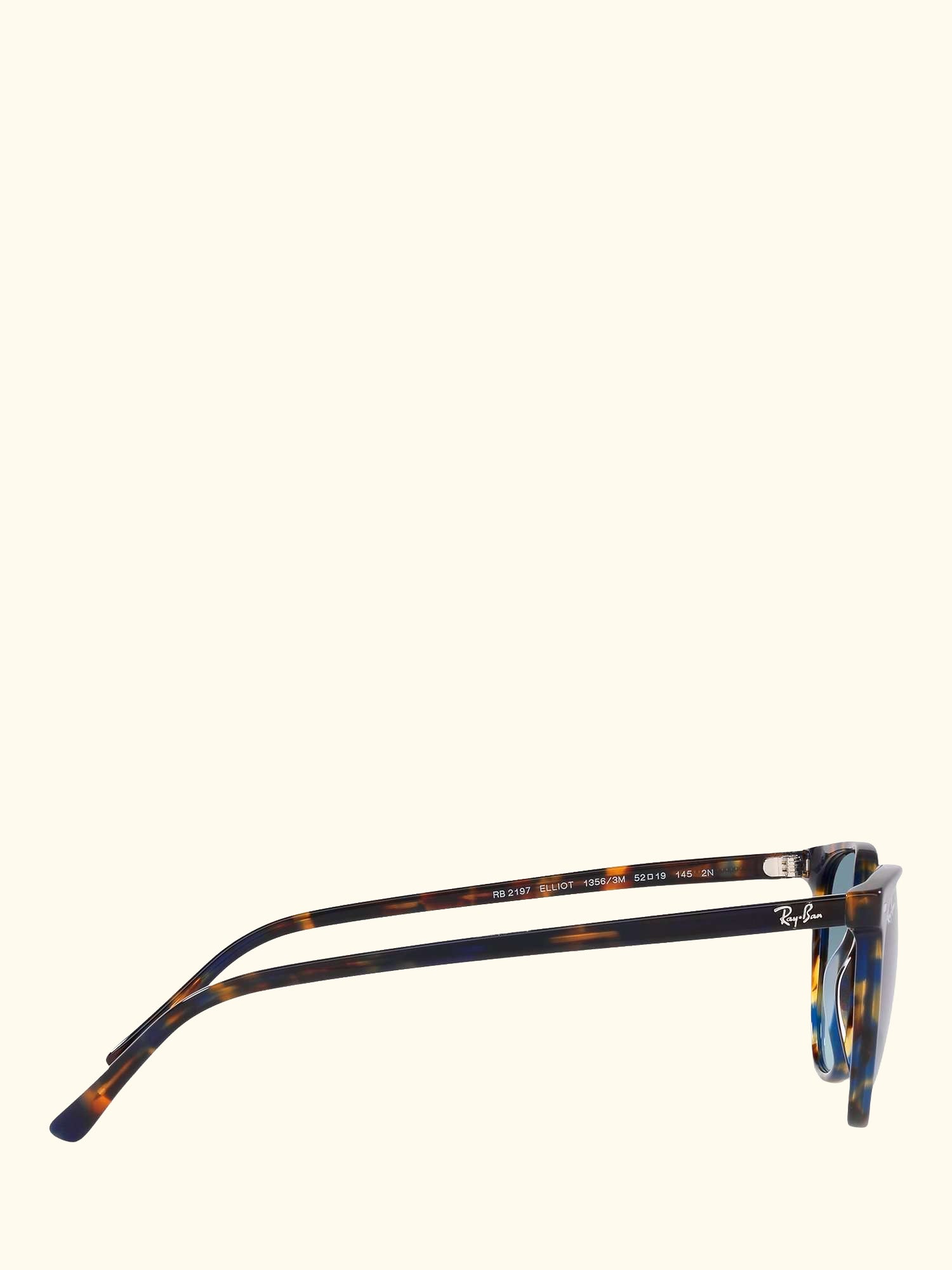 RB2197 Unisex Elliot Sunglasses, Yellow Havana/Blue Gradient
