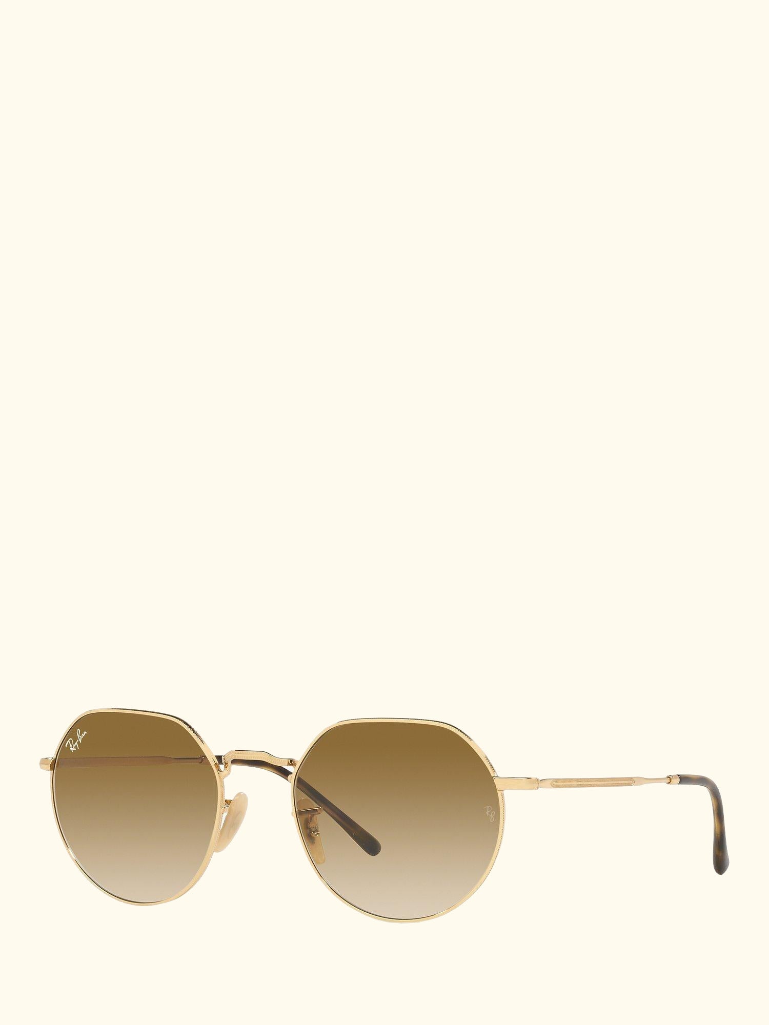 RB3565 Jack Unisex Metal Hexagonal Sunglasses, Gold/Brown Gradient