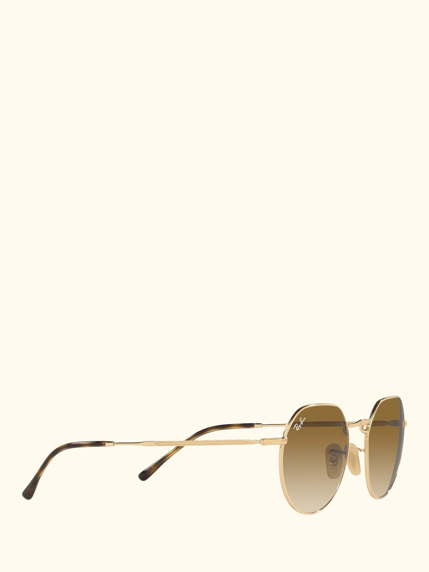 RB3565 Jack Unisex Metal Hexagonal Sunglasses, Gold/Brown Gradient