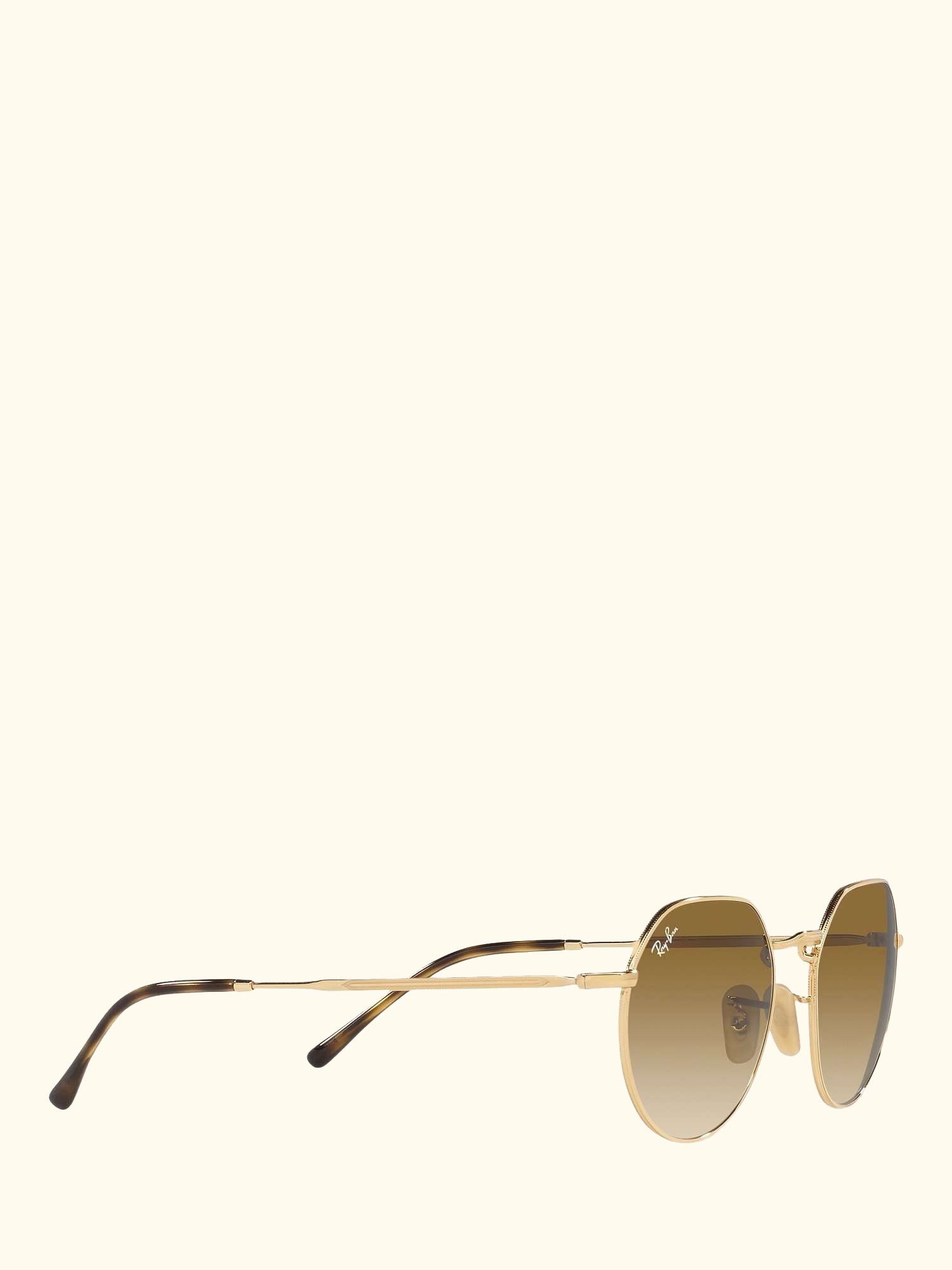 RB3565 Jack Unisex Metal Hexagonal Sunglasses, Gold/Brown Gradient