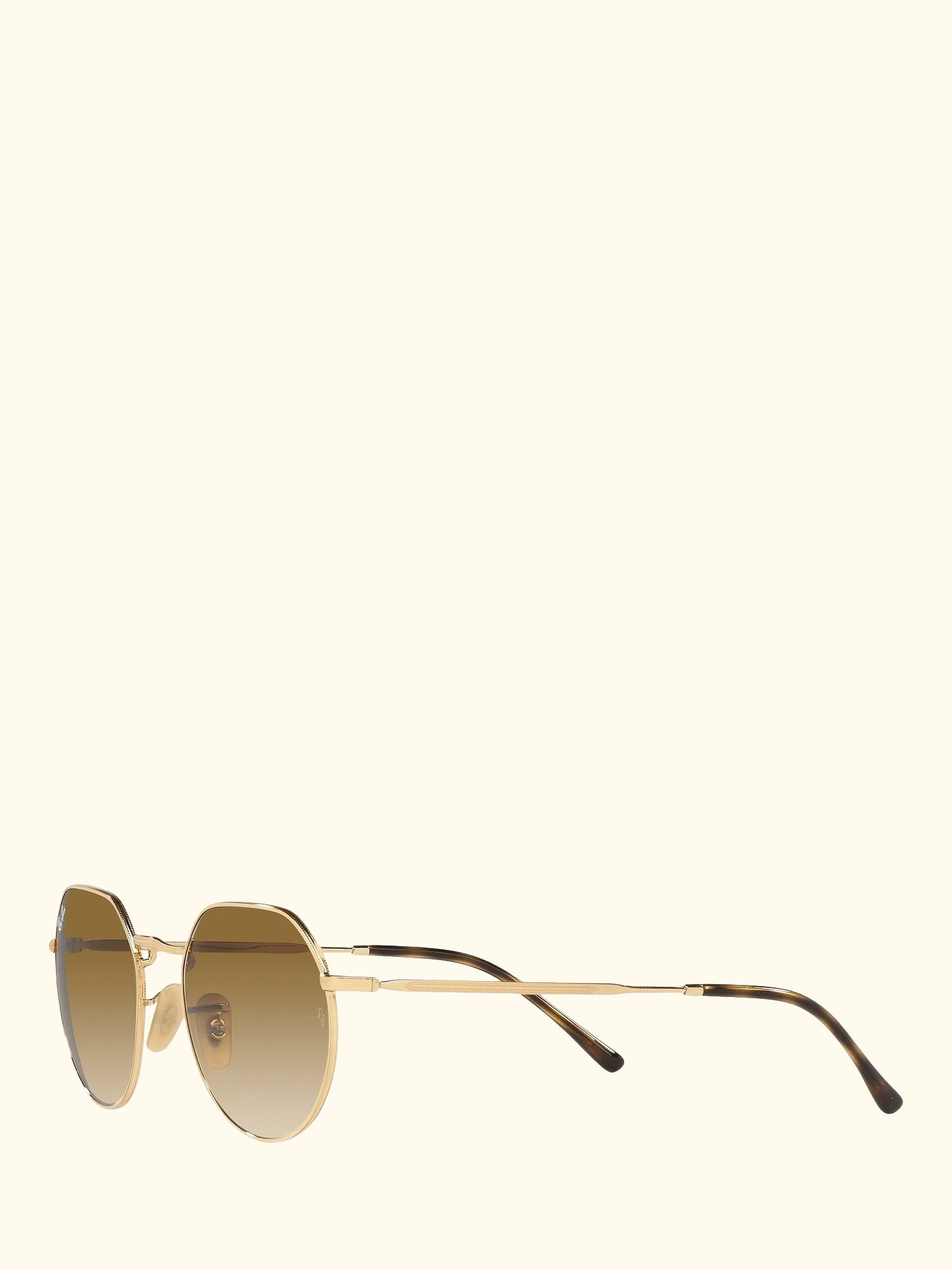 RB3565 Jack Unisex Metal Hexagonal Sunglasses, Gold/Brown Gradient