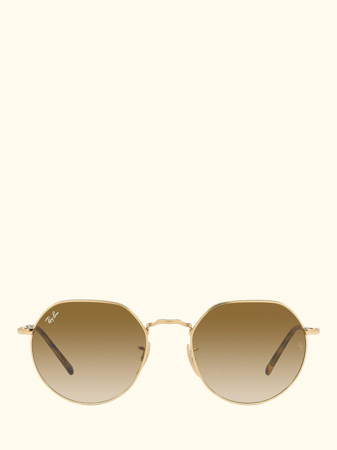 RB3565 Jack Unisex Metal Hexagonal Sunglasses, Gold/Brown Gradient