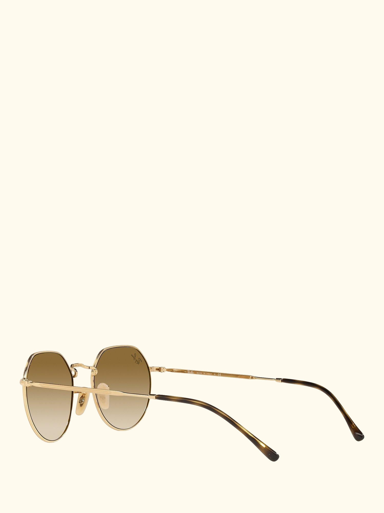 RB3565 Jack Unisex Metal Hexagonal Sunglasses, Gold/Brown Gradient