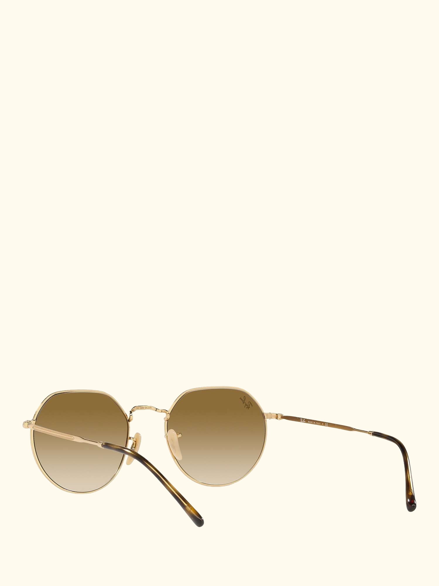 RB3565 Jack Unisex Metal Hexagonal Sunglasses, Gold/Brown Gradient
