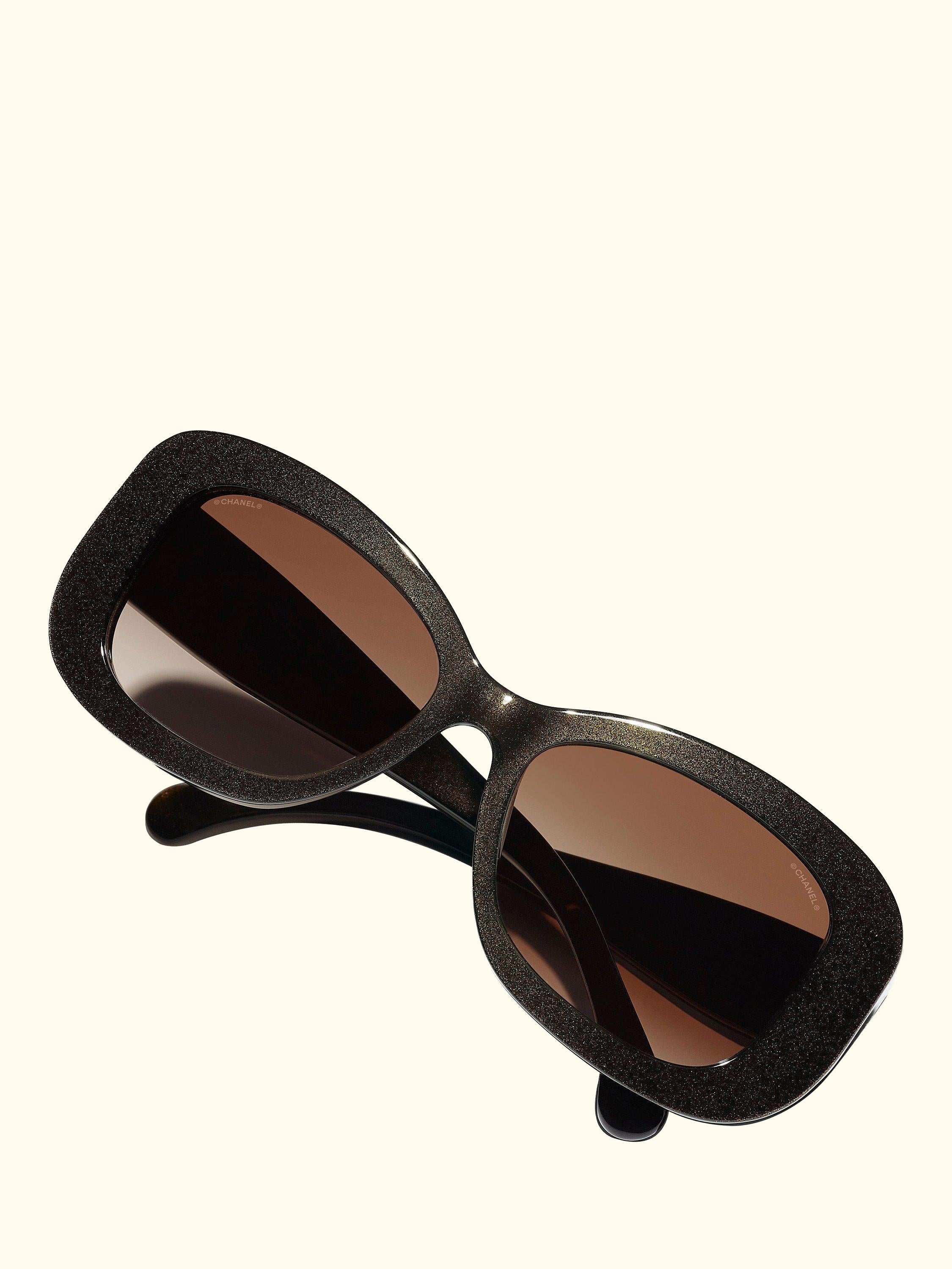Irregular Sunglasses CH5468B Iridescent Brown/Brown Gradient
