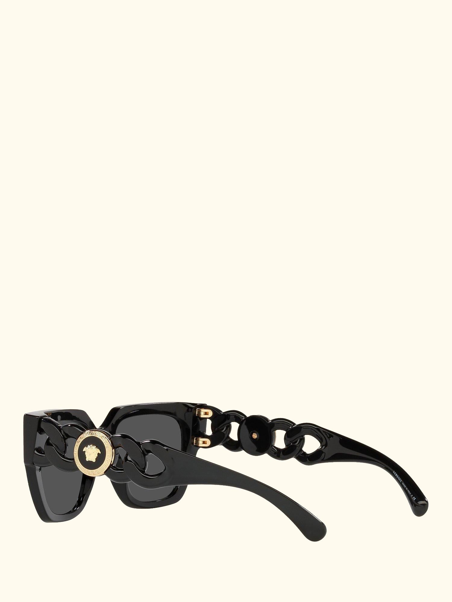 VE4409 Women's Square Sunglasses, Black/Grey